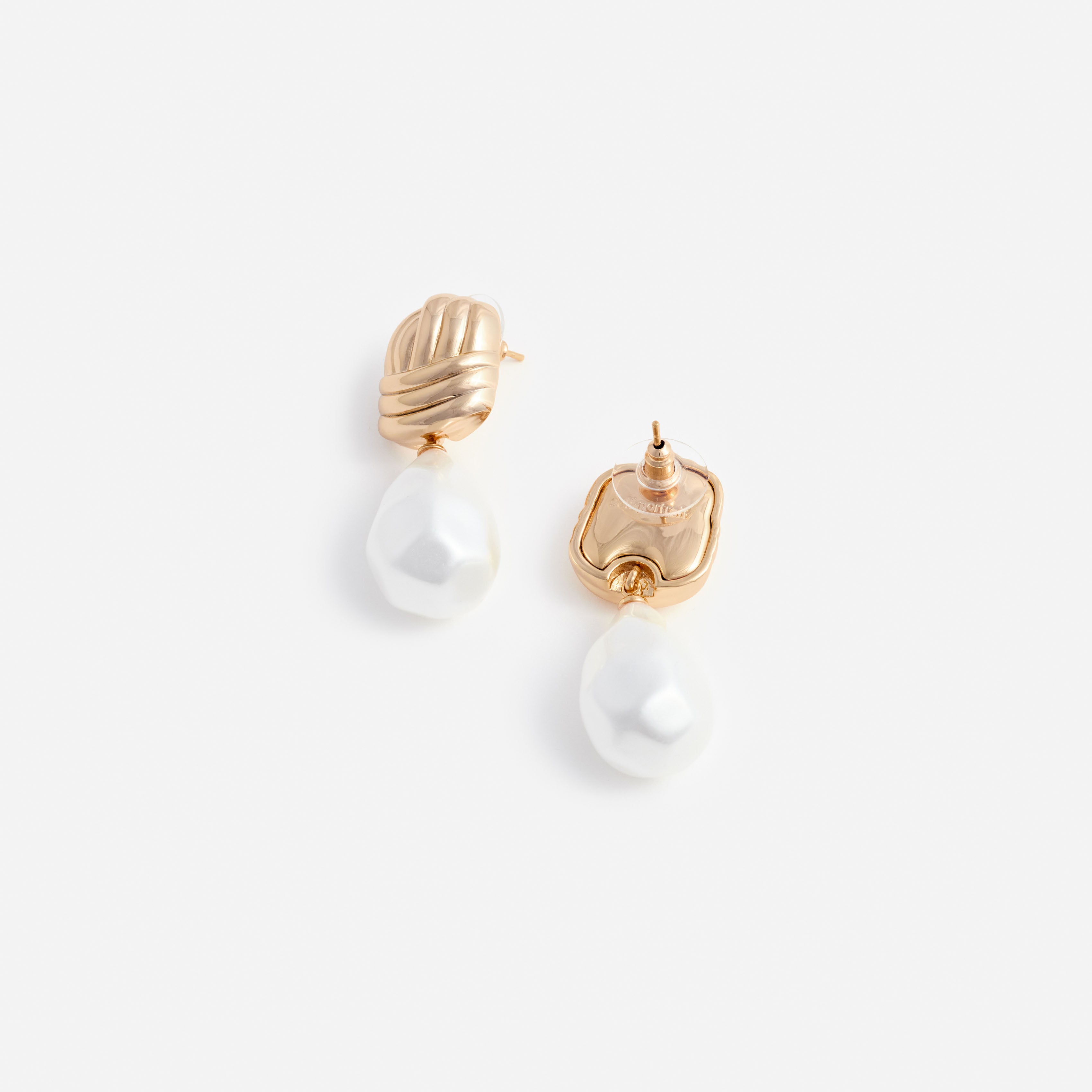 Self Portrait Knot Pearl Ohrringe Gold Perle One Size