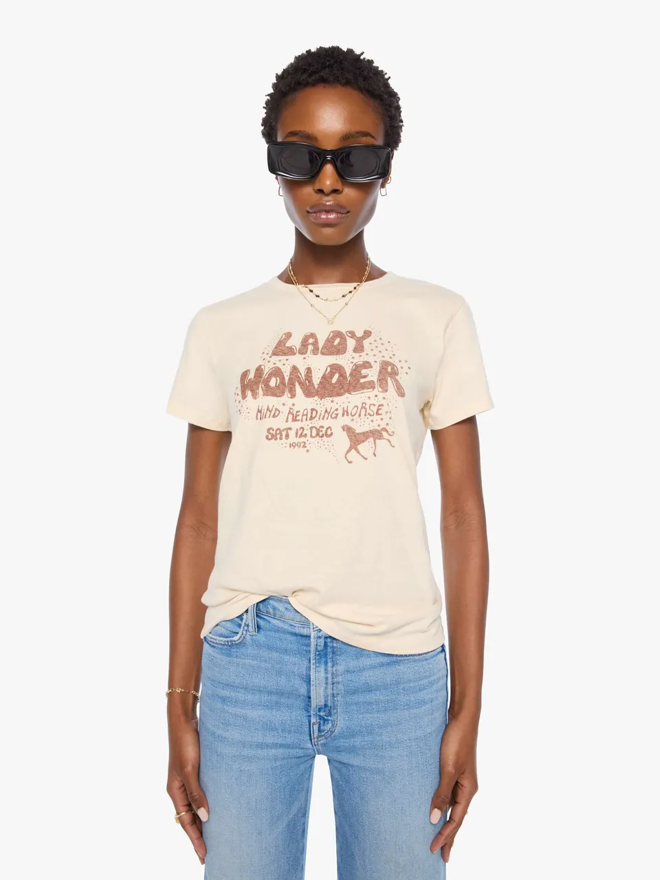 Mother Boxy Goodie Goodie T-Shirt Lady Wonder Creme