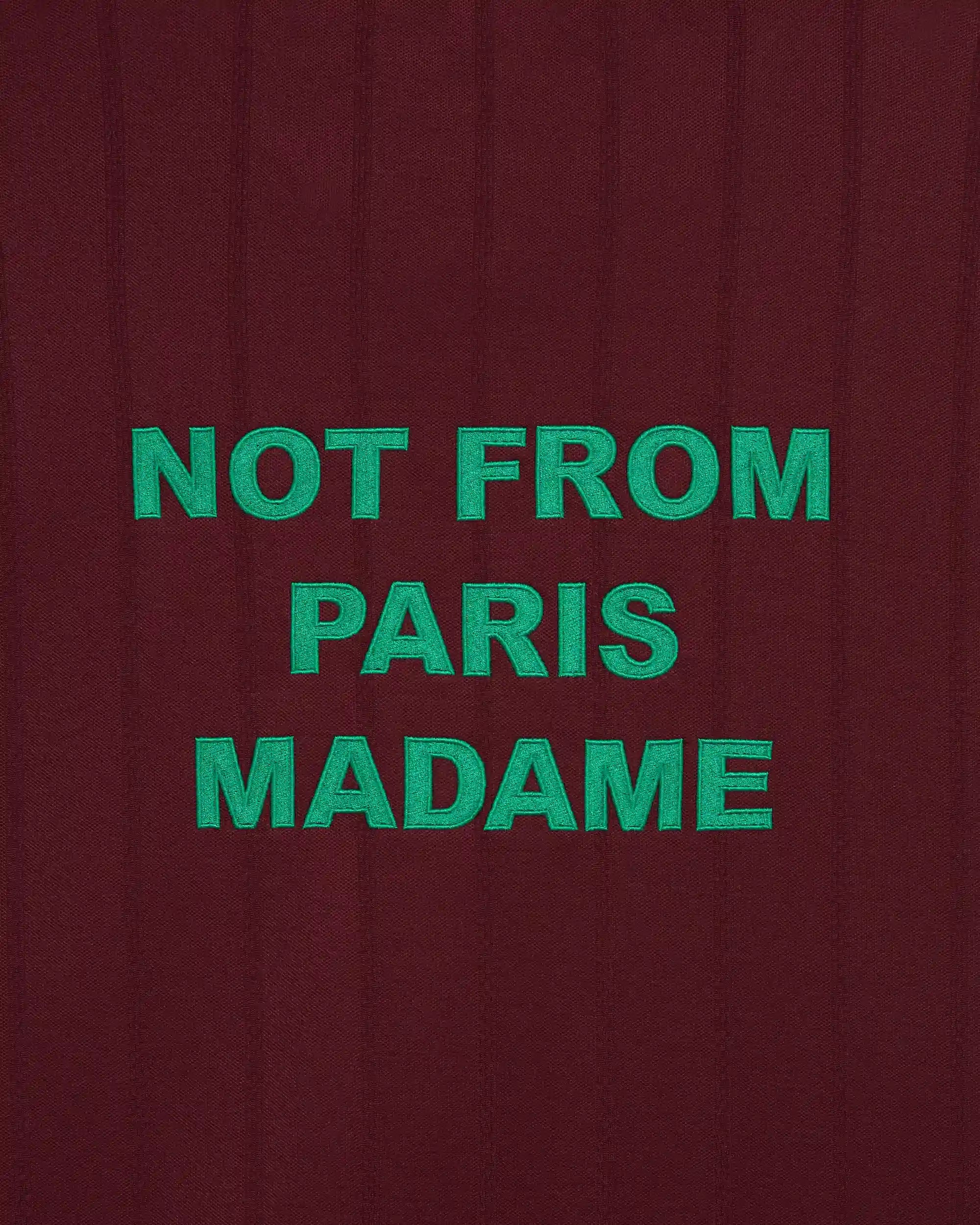 Drôle de Monsieur M-PL189 Polo Burgundy Langarm Slogan