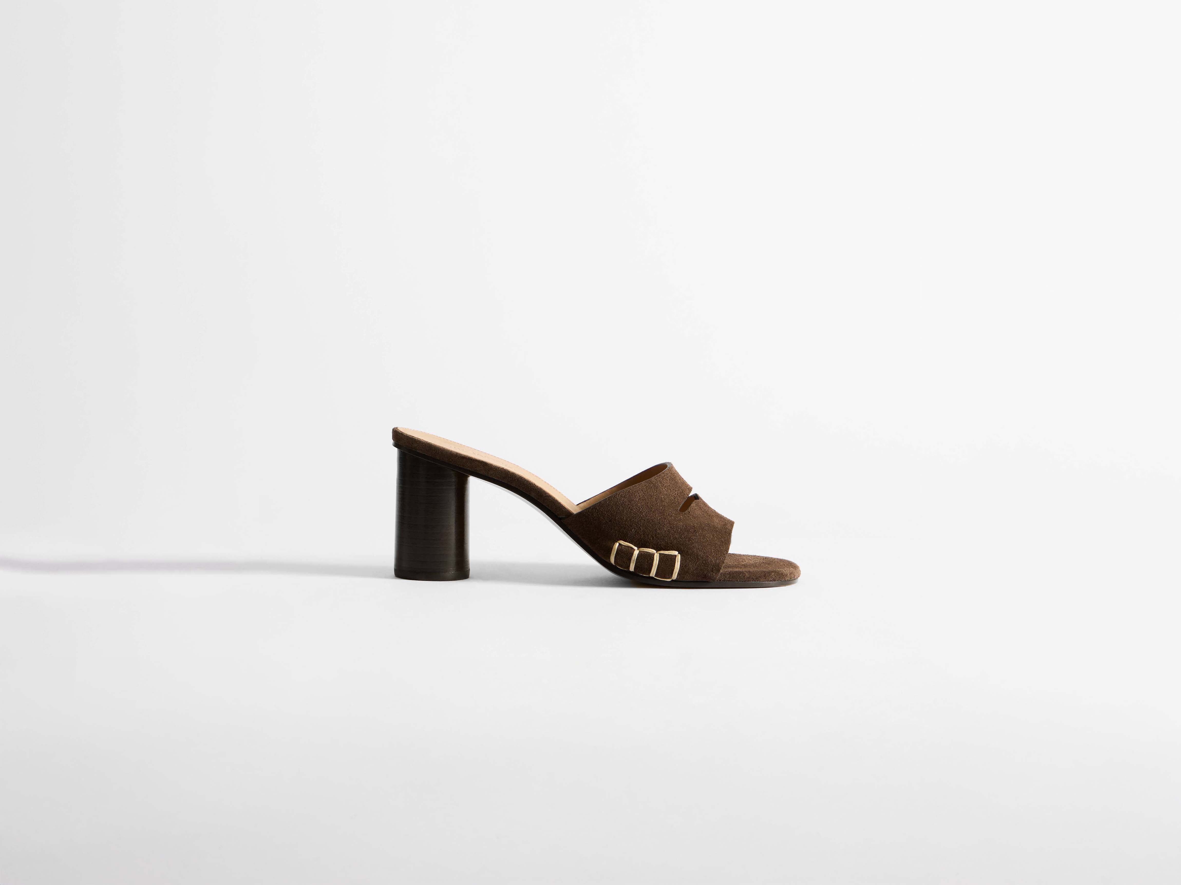 J.W.Anderson Loafer Mule Pantoletten Schokobraun Wildleder