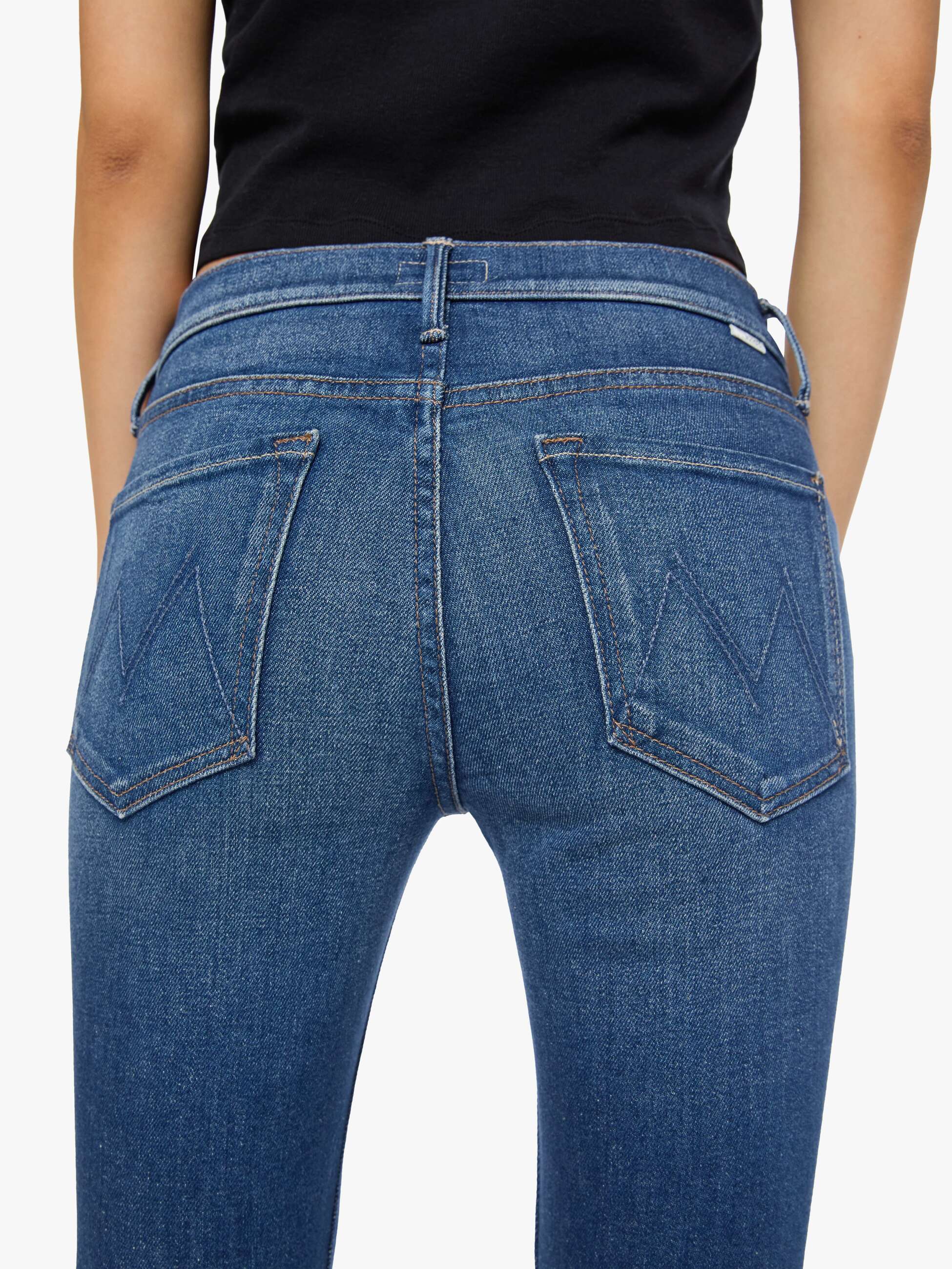 Mother Lil Runaway Petite Jeans Deluxe Edition Flare Mid-Rise