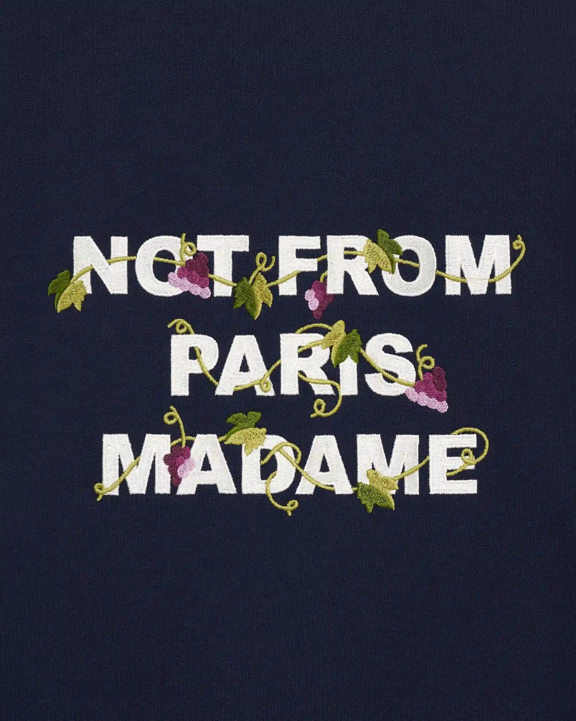 Drôle De Monsieur Vine Slogan Sweatshirt Navy Baumwolle