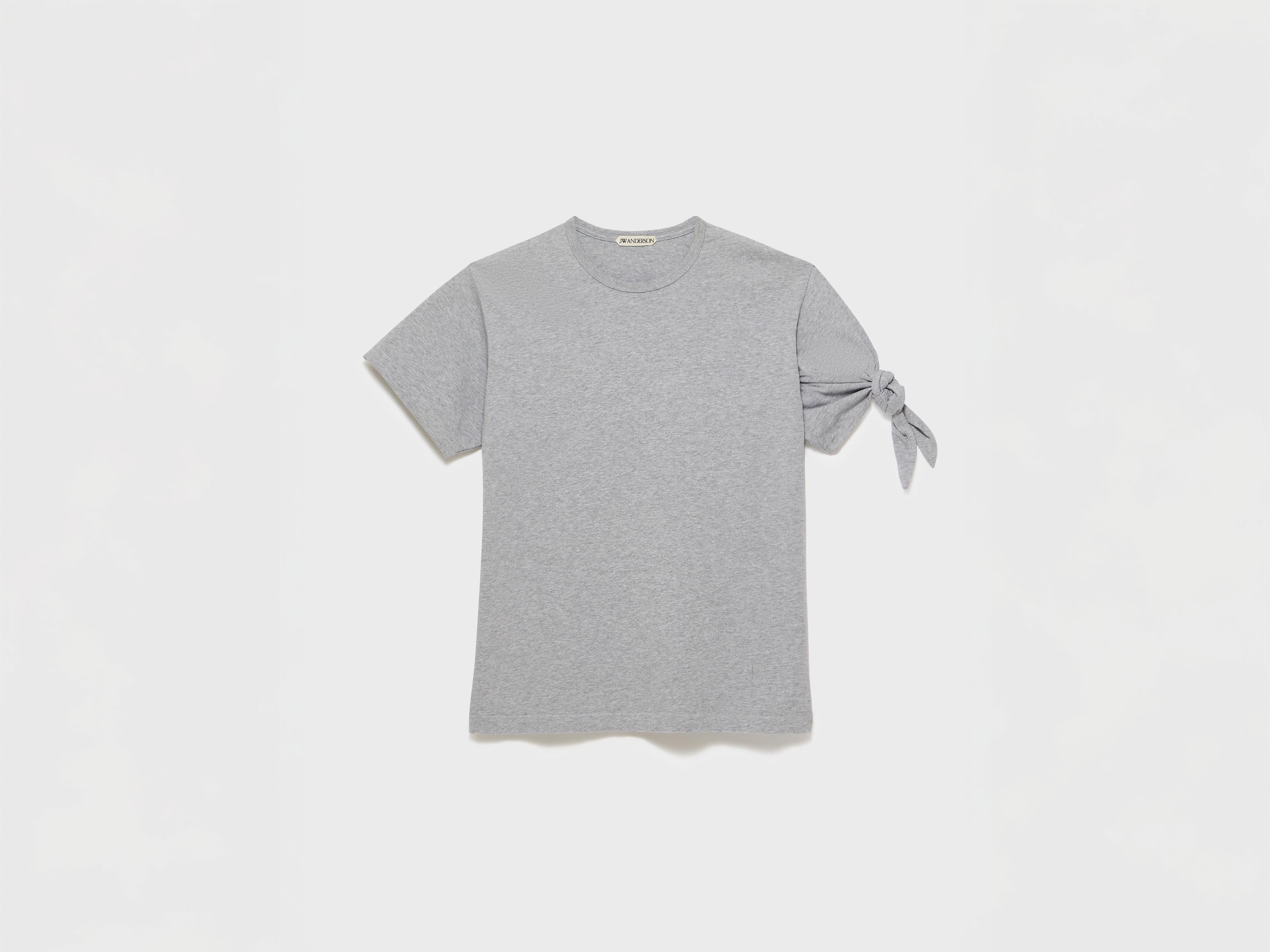 J.W.Anderson Shirts Knotted Sleeve T-Shirt Grau Melange
