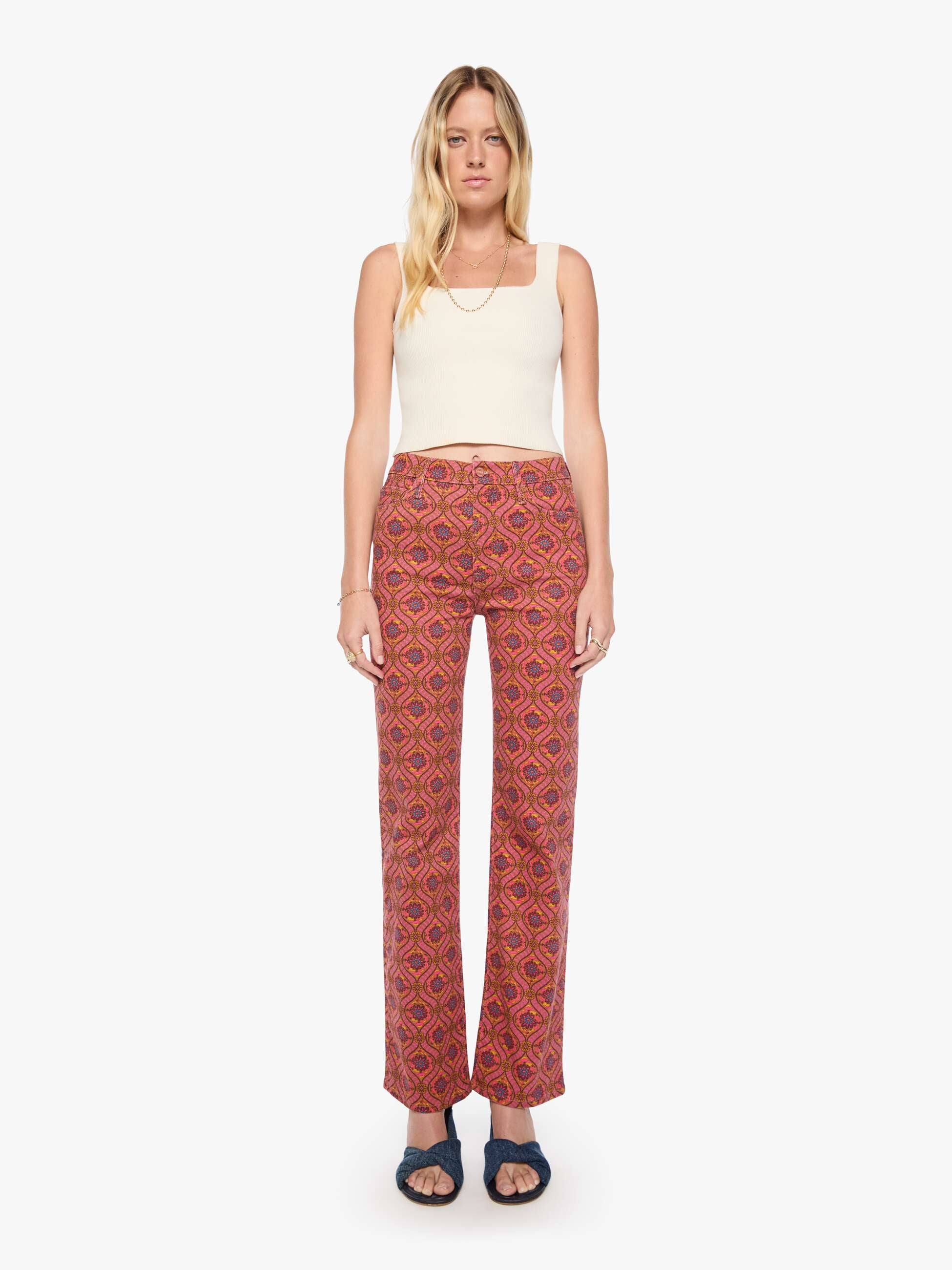 Mother Denim The Kick It Jeans Antivenom Print High-Rise