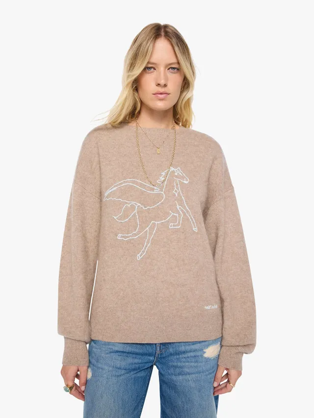 Mother The Biggie Jumper Pullover Beige Wolle Cashmere