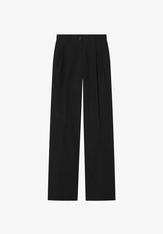 A.P.C. Hose Bio-Baumwolle Schwarz Weit Mittelhoch