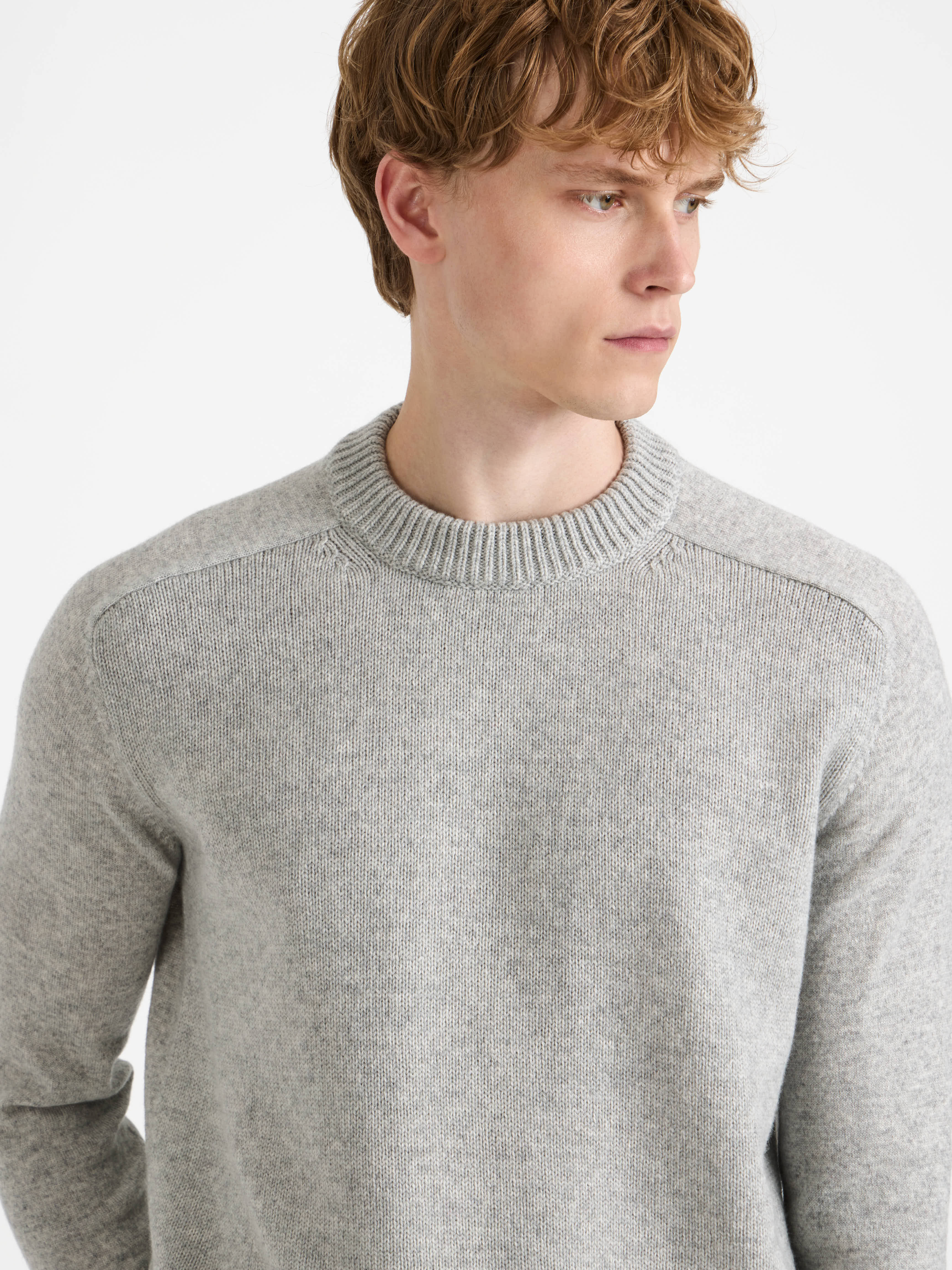 J.W.Anderson Knitwear Raglan Pullover Herren grau melange