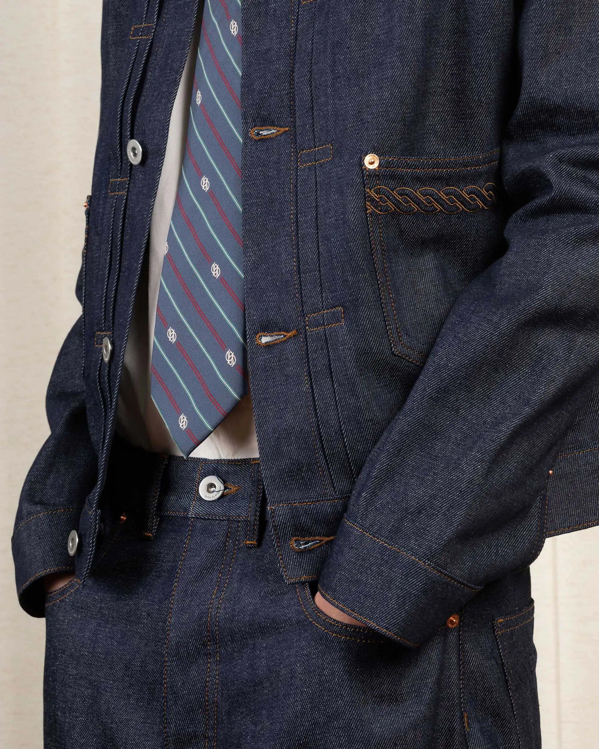 Drôle De Monsieur La Veste Denim Brut Jeansjacke Raw