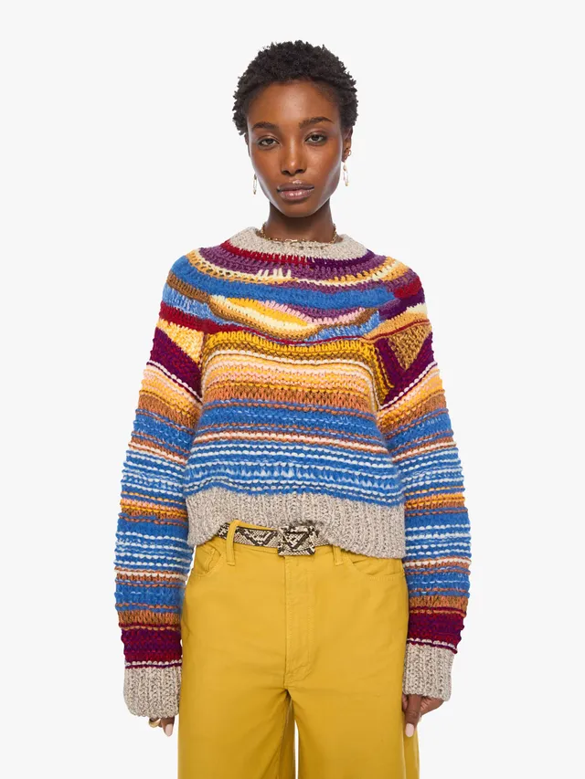 Mother The Boxy Jumper Strickpullover Multi Color Baumwolle