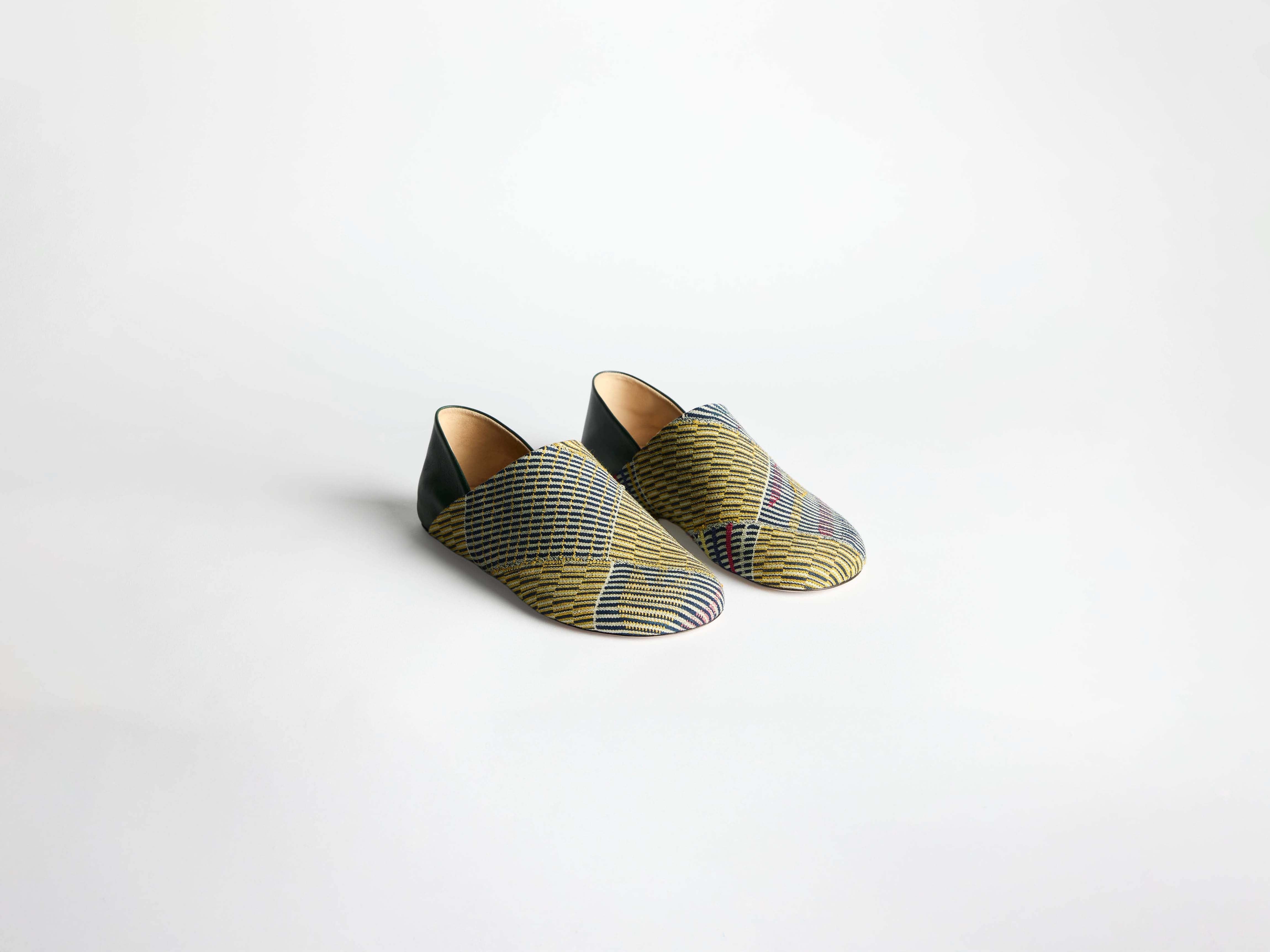 J.W.Anderson Slipper Mules Pantoletten Yellow Multi Jacquard