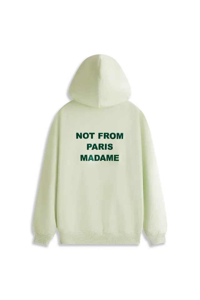 Drôle De Monsieur Le Hoodie Slogan Kapuzenpullover Hellgrün