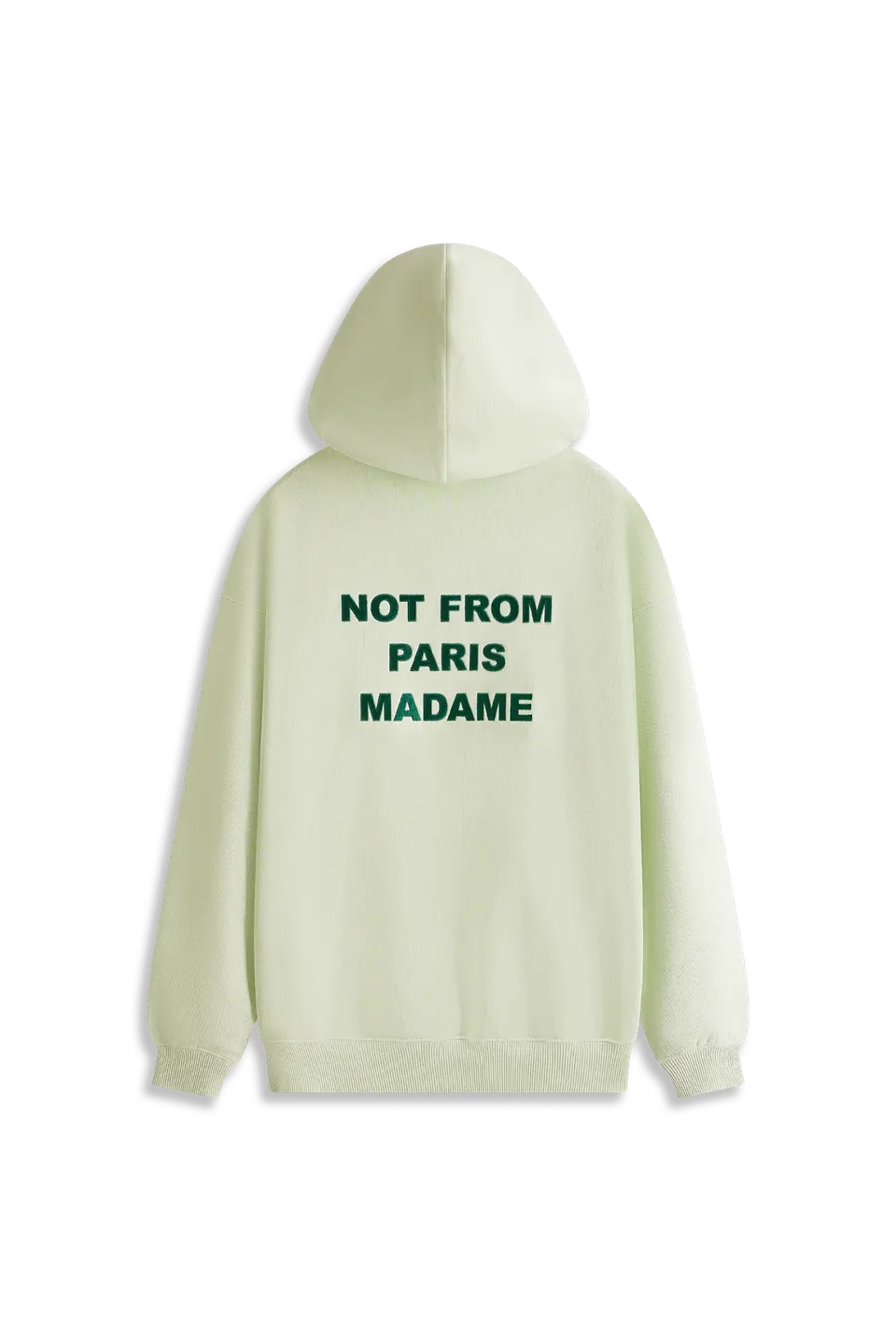 Drôle De Monsieur Le Hoodie Slogan Kapuzenpullover Hellgrün