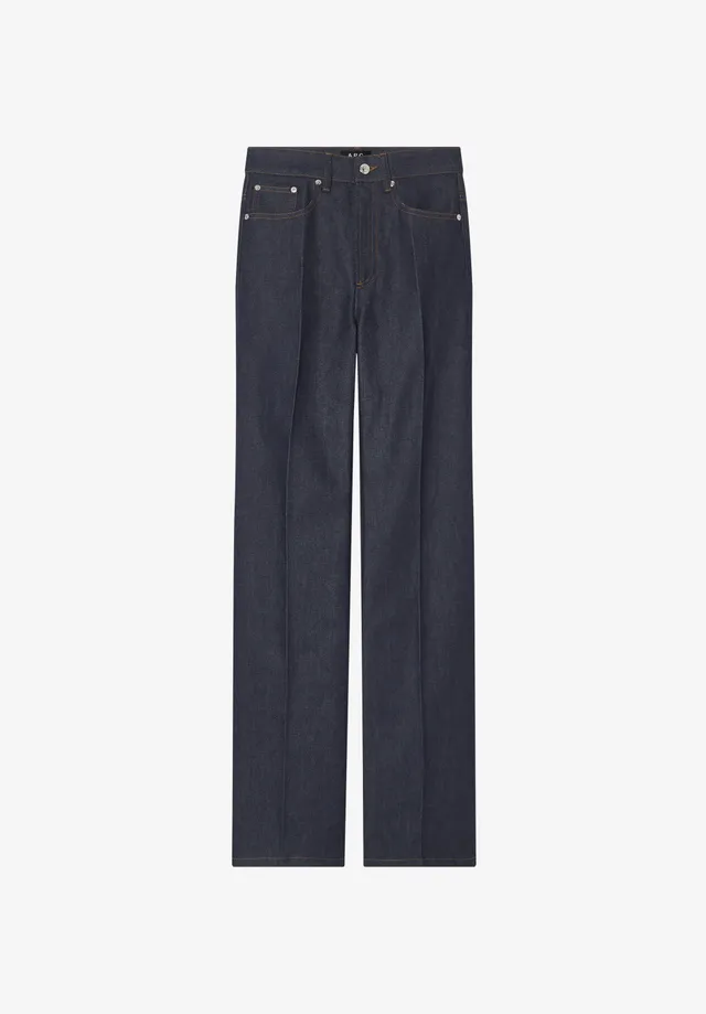 A.P.C. Domino Jeans Denim hohe Taille gerades Bein