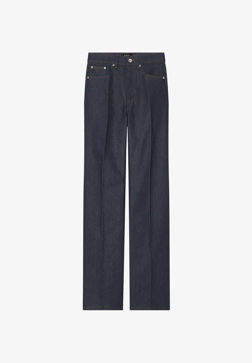 A.P.C. Domino Jeans Denim hohe Taille gerades Bein