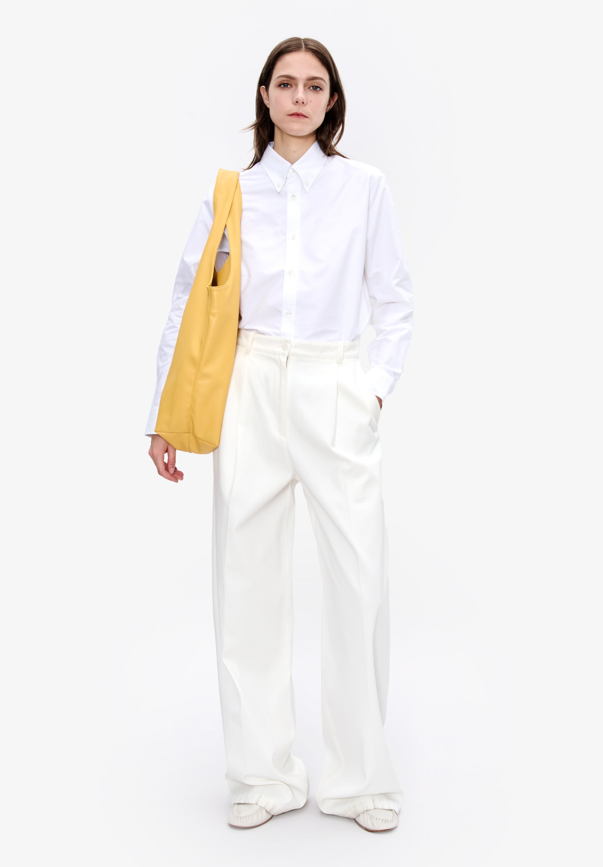 A.P.C. Ginny Hose Baumwolle Gr. 38 weiß weit