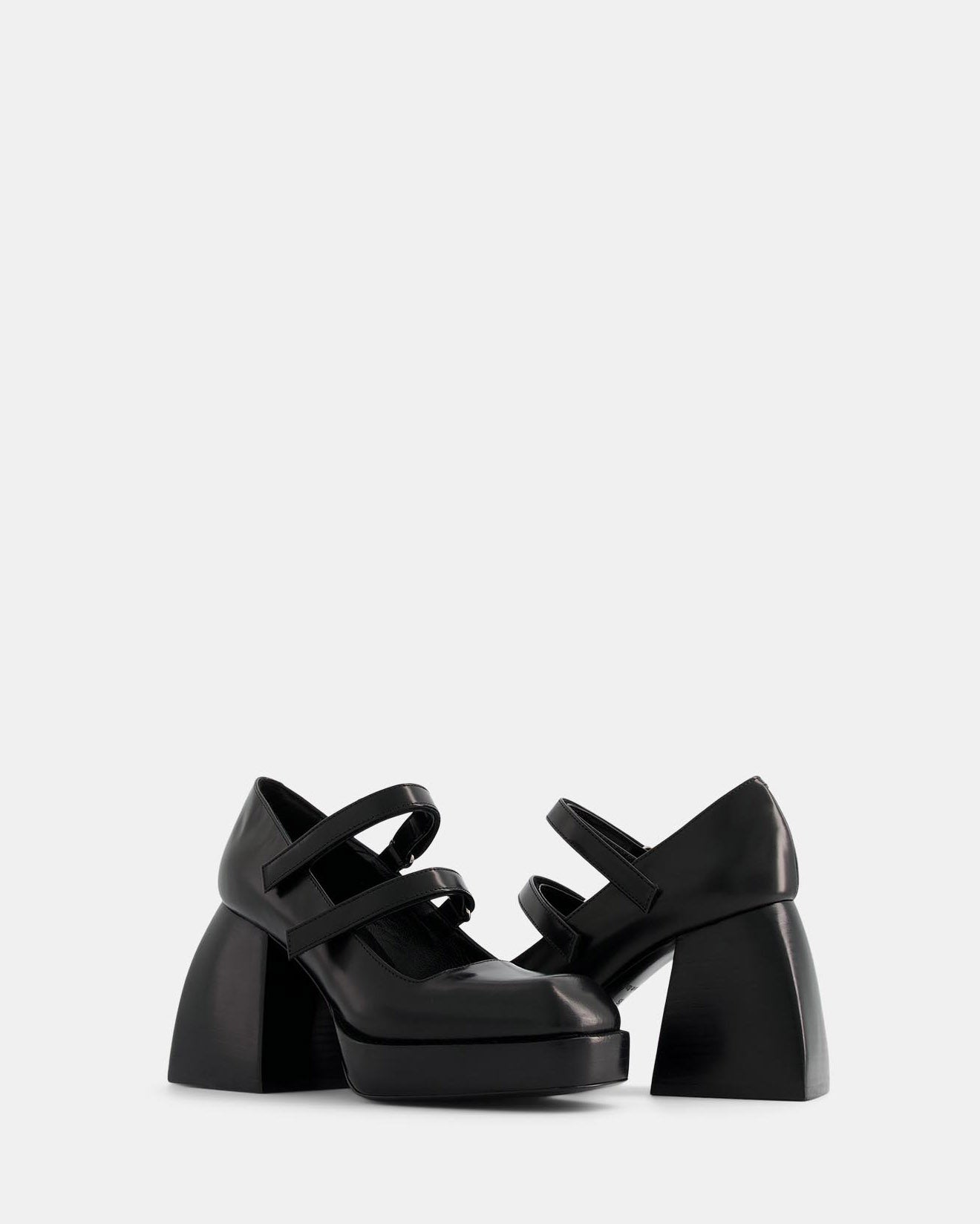Nodaleto Bulla Babies 90 Mary Janes Black Glassed