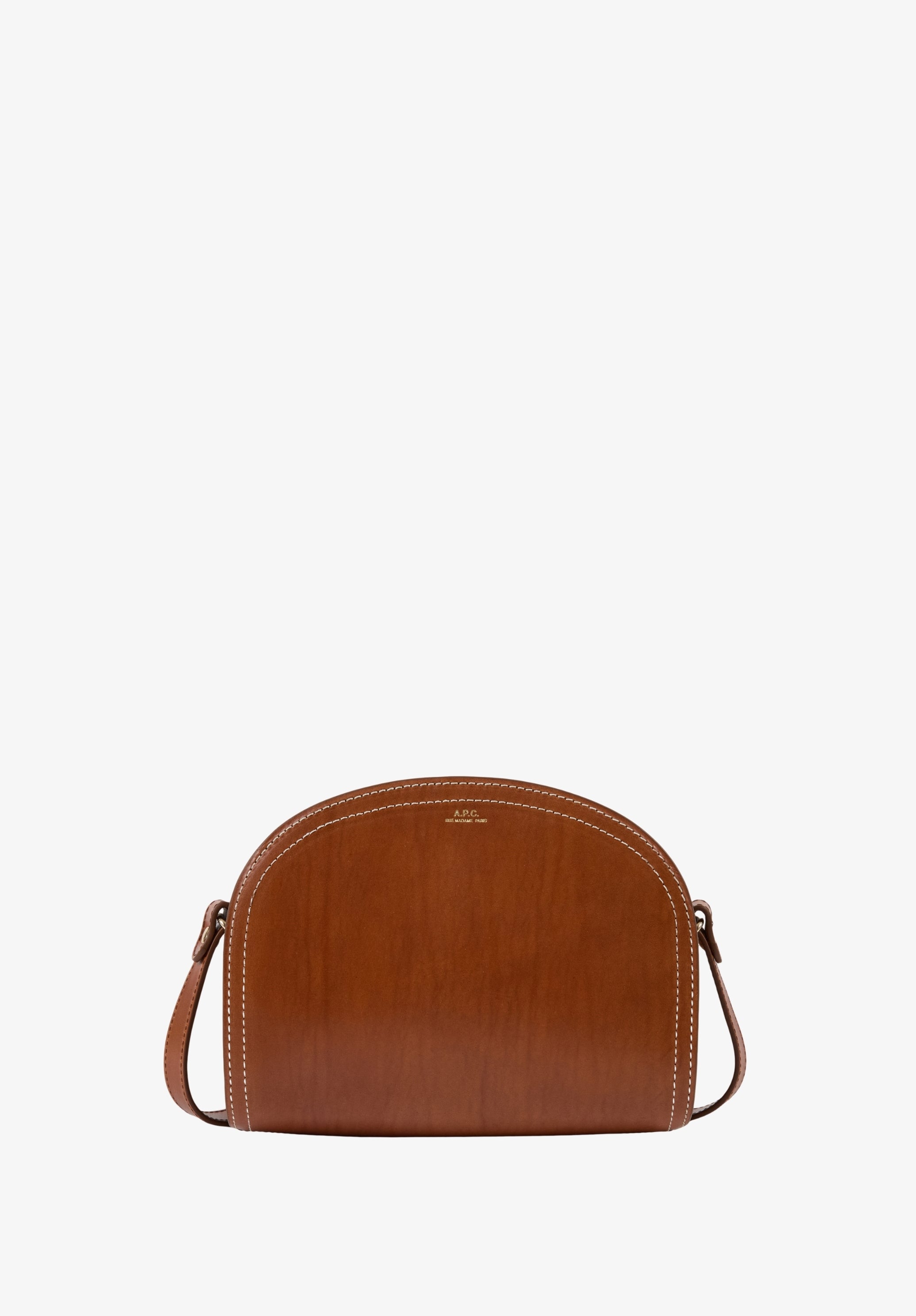 A.P.C. Demi-Lune Tasche Marron Glattleder TU