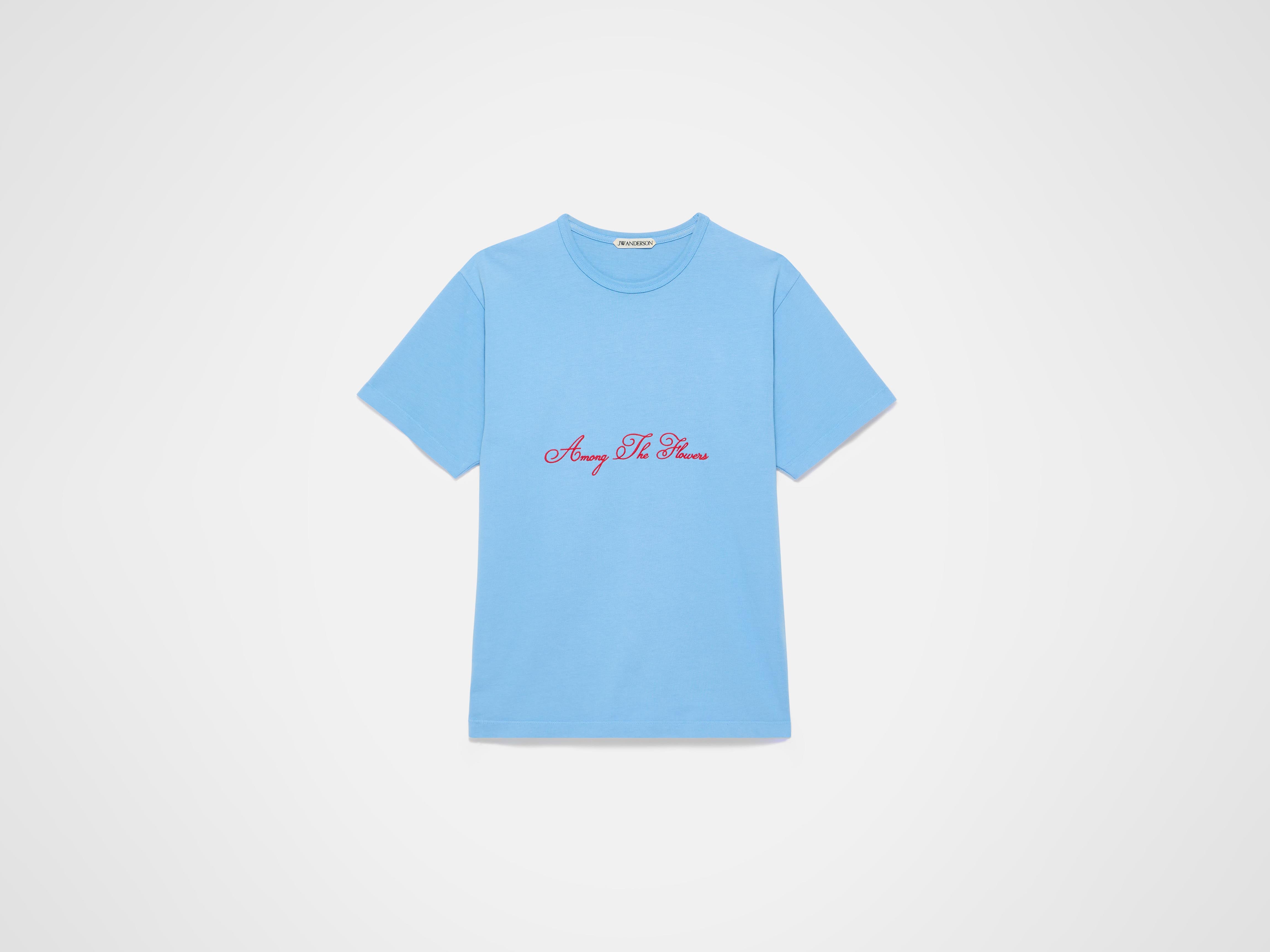 J.W.Anderson Among Flowers T-Shirt Hellblau Herren