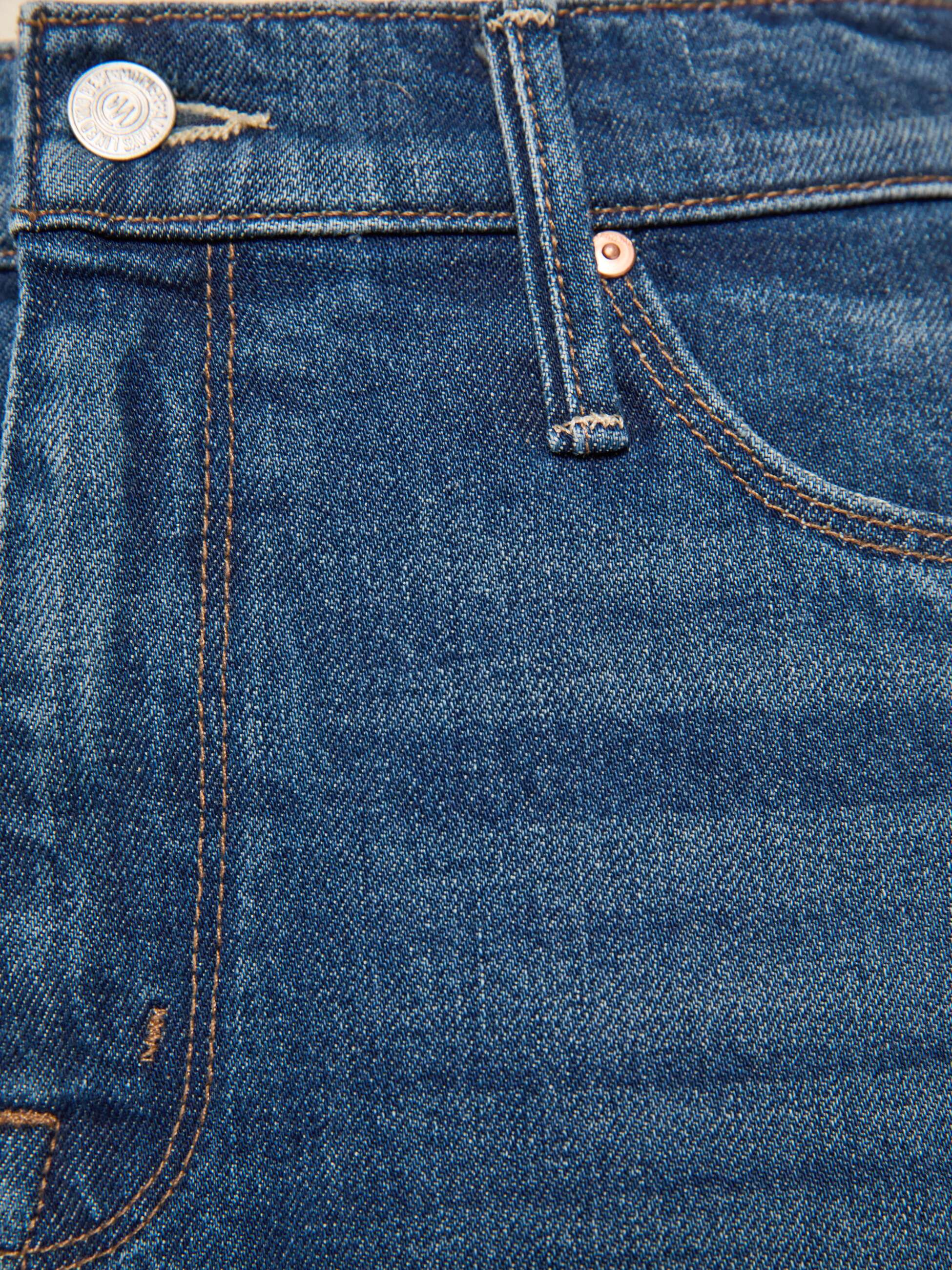 Mother Circle Midi Fray Jeansrock Buckaroo Blau