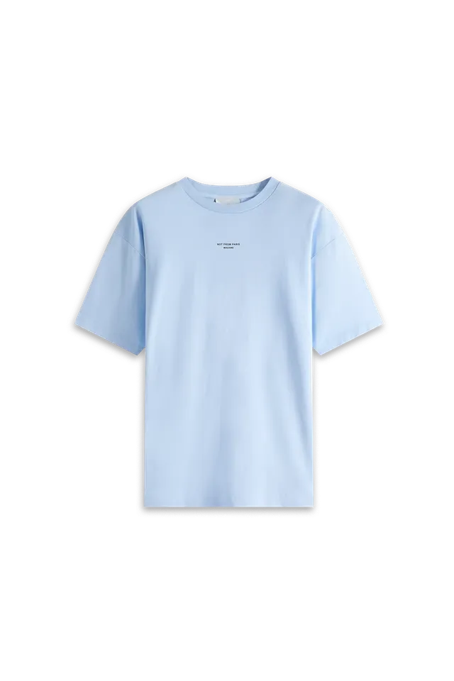Drôle De Monsieur Le T-Shirt Slogan Classique T-Shirt Hellblau