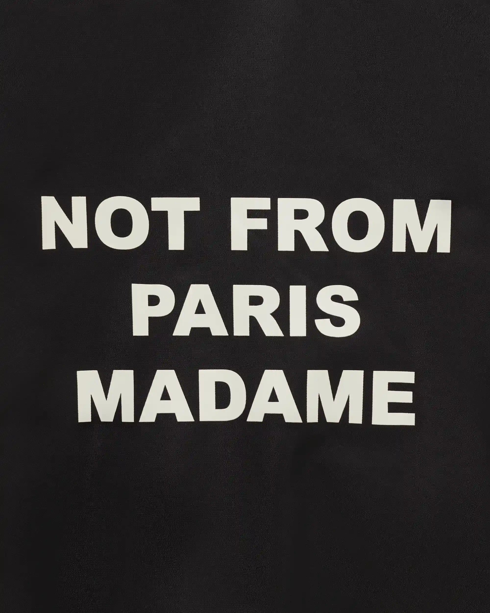 Drôle de Monsieur N-JT330 Bomber Schwarz Slogan Nylon
