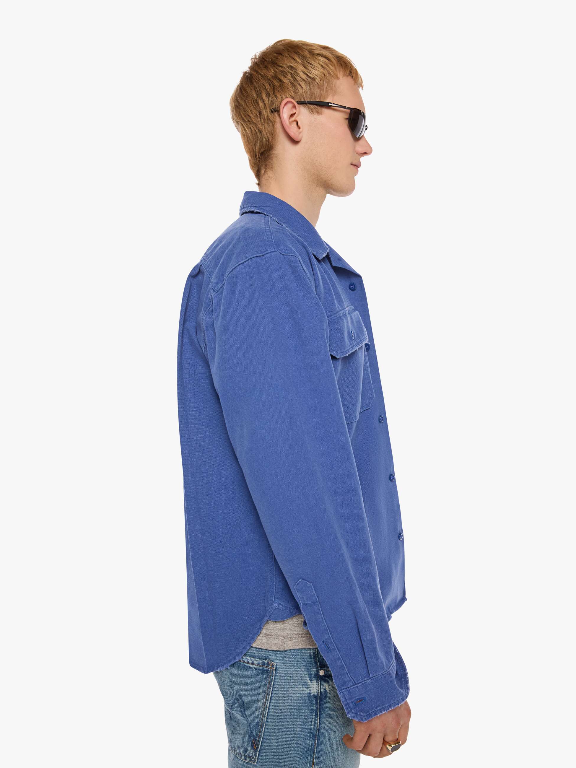 Mother The Tactical Rounded Freeze Jacke Blue Prints royalblau