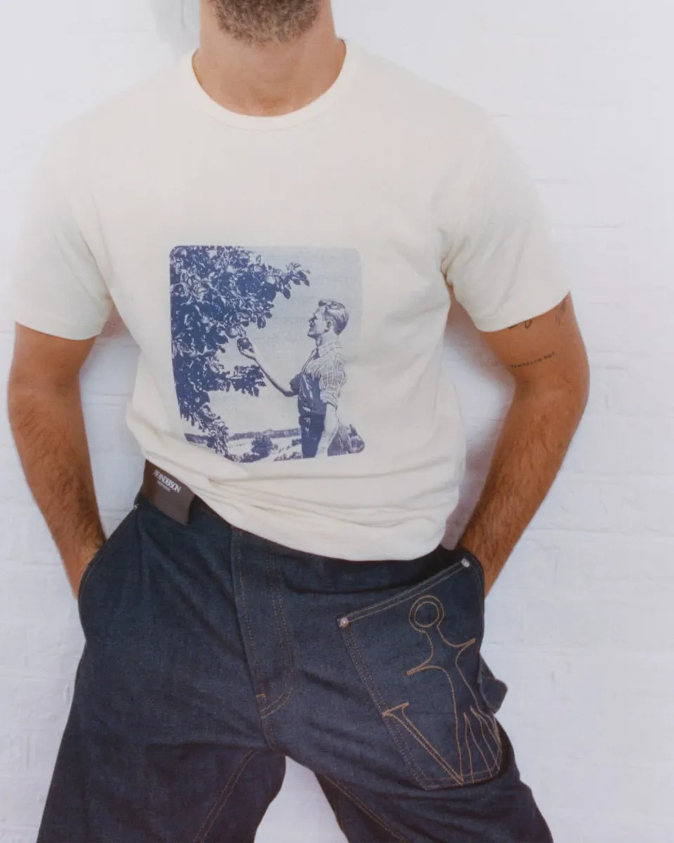 J.W.Anderson Picking Fruit T-Shirt Ecru Print