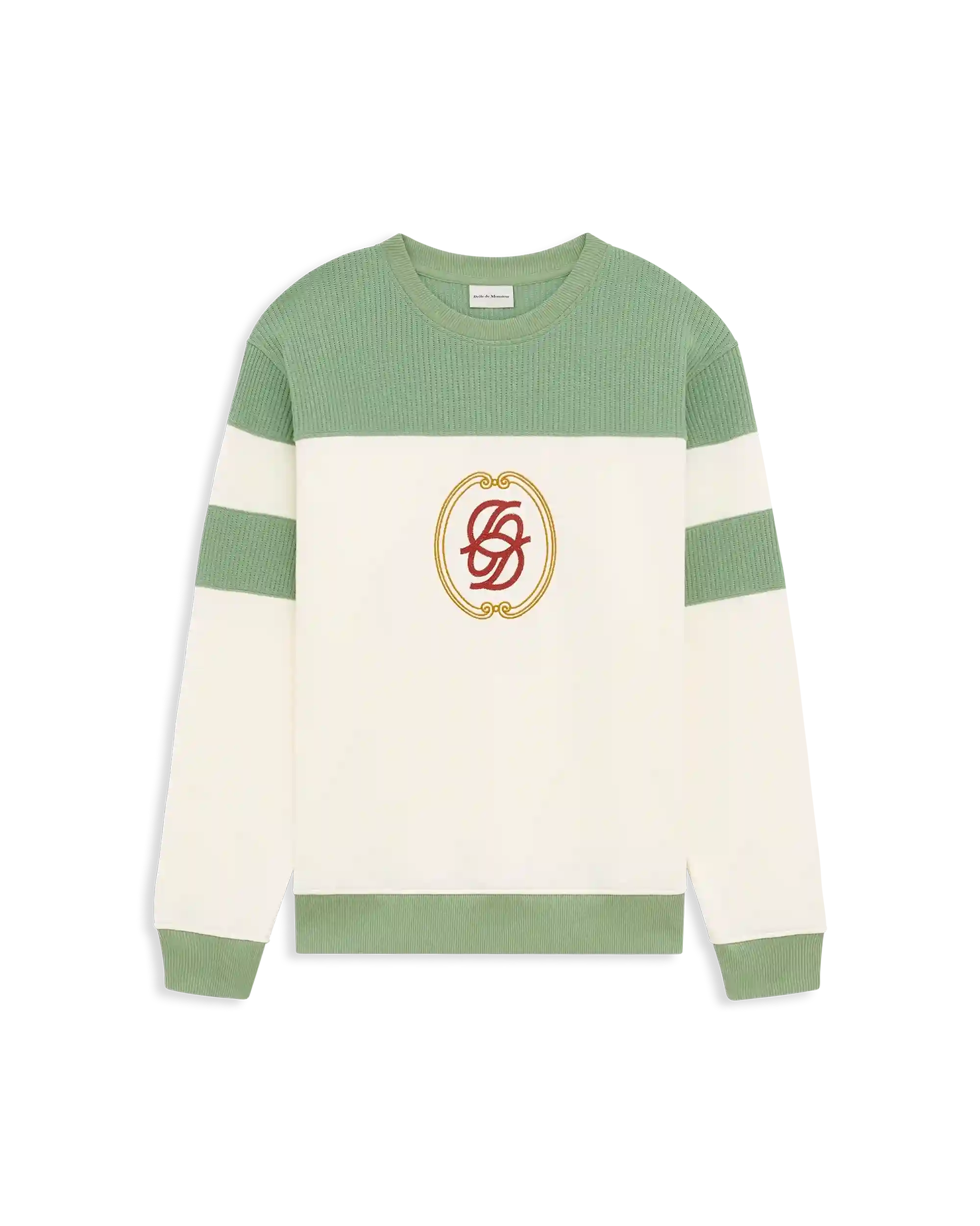 Drôle De Monsieur Patch Sweatshirt Off White Baumwolle