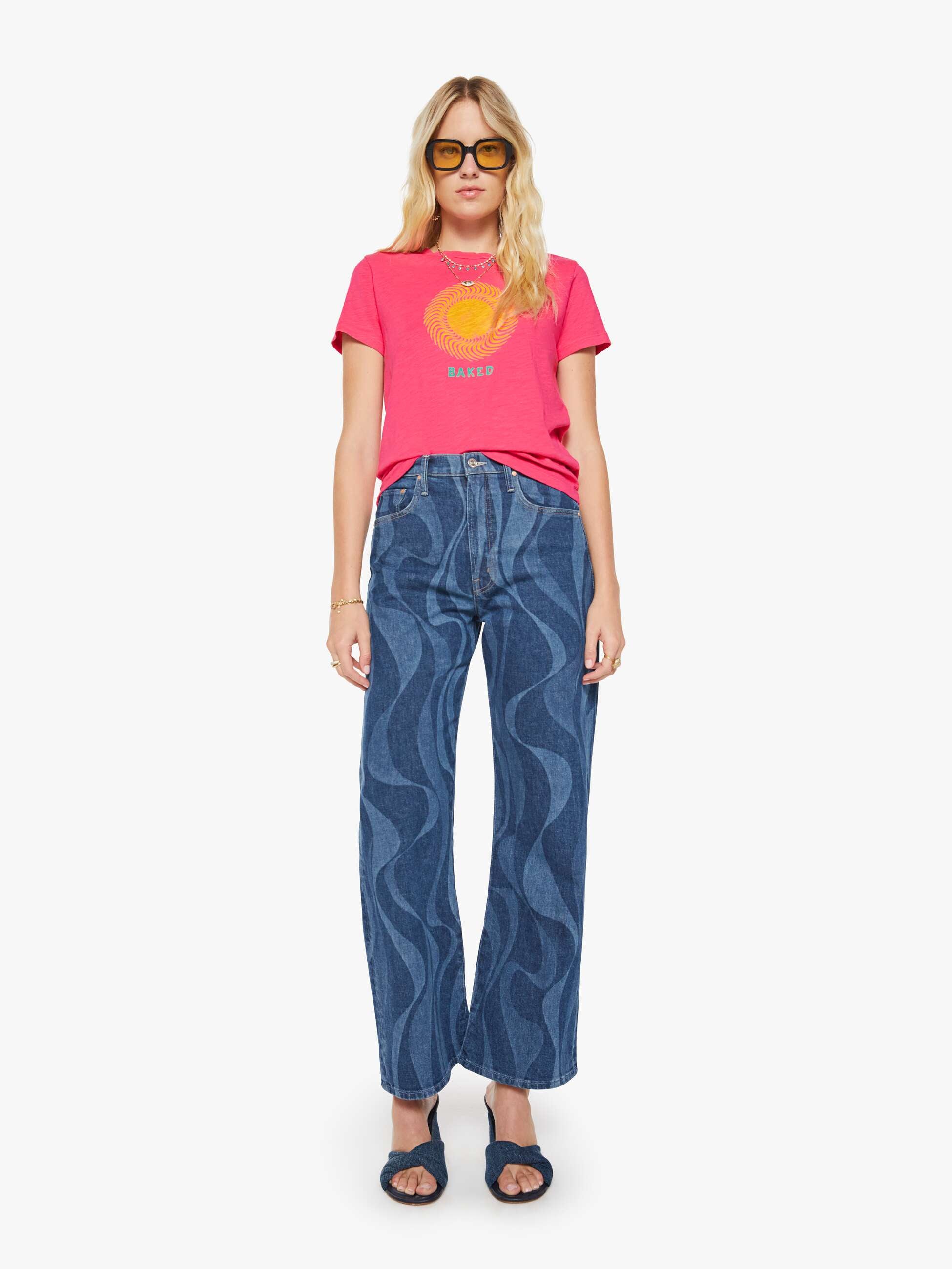 Mother The Sinful Baked T-Shirt Rosa Sonne Baumwolle