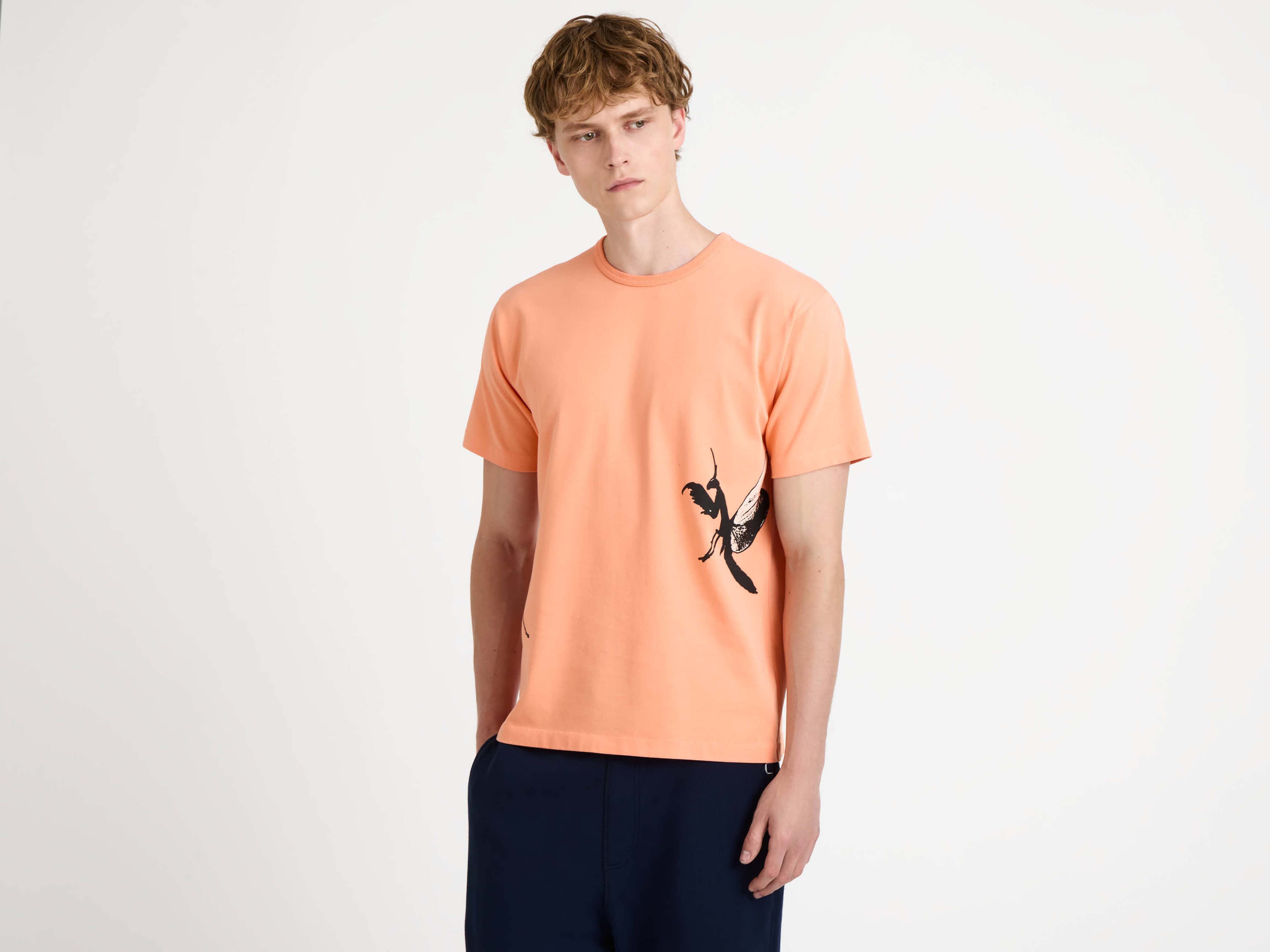 J.W. Anderson Praying Mantis T-Shirt Pfirsich Jersey Print