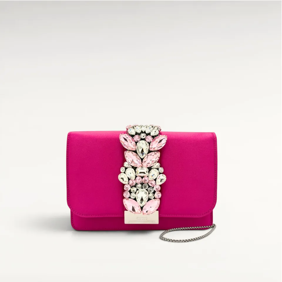 Gedebe Cliky Satin Schmuckstickerei Abend-Clutch 21cm