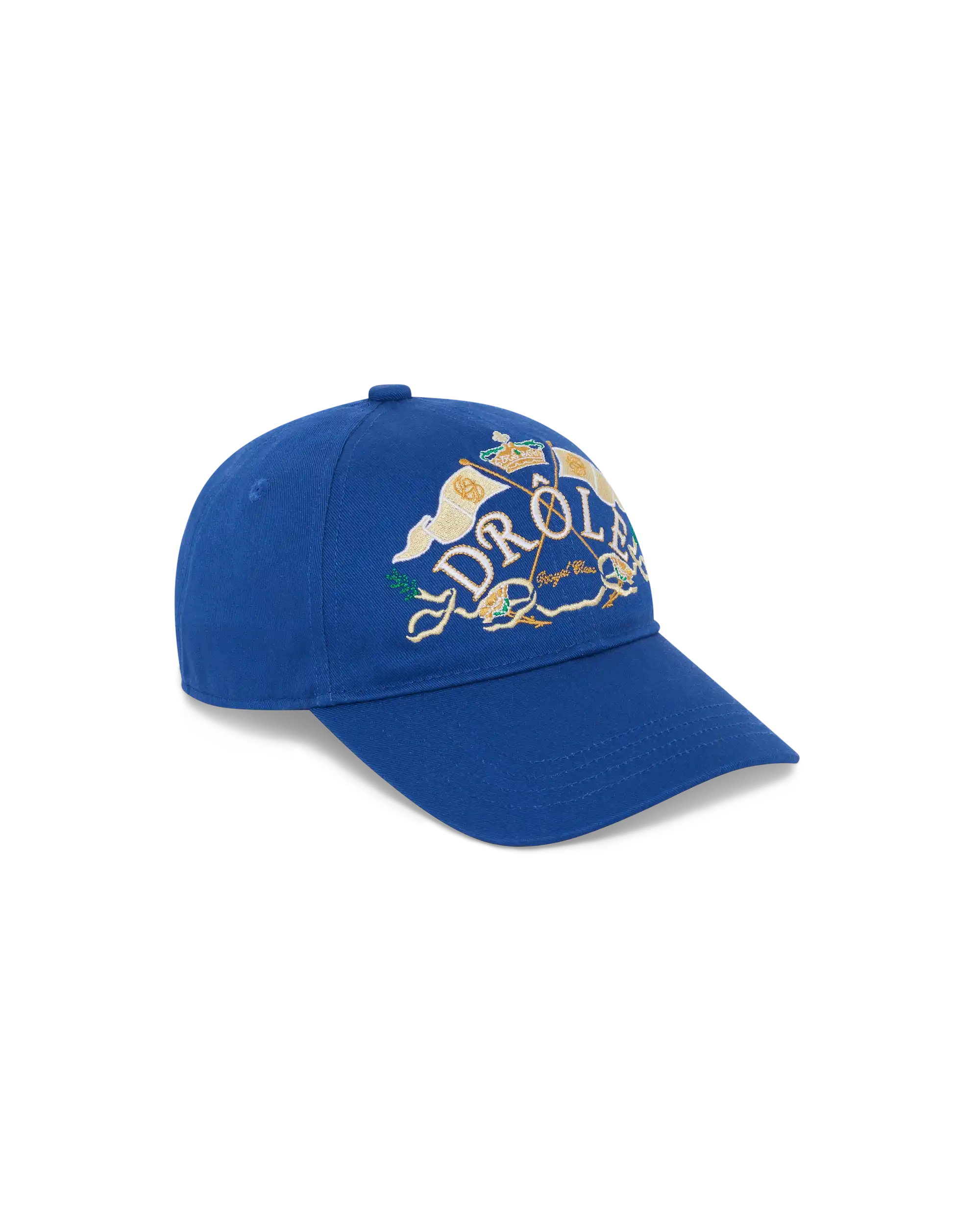 Drôle De Monsieur Crest Cap Blau Baumwolle Stickerei OS