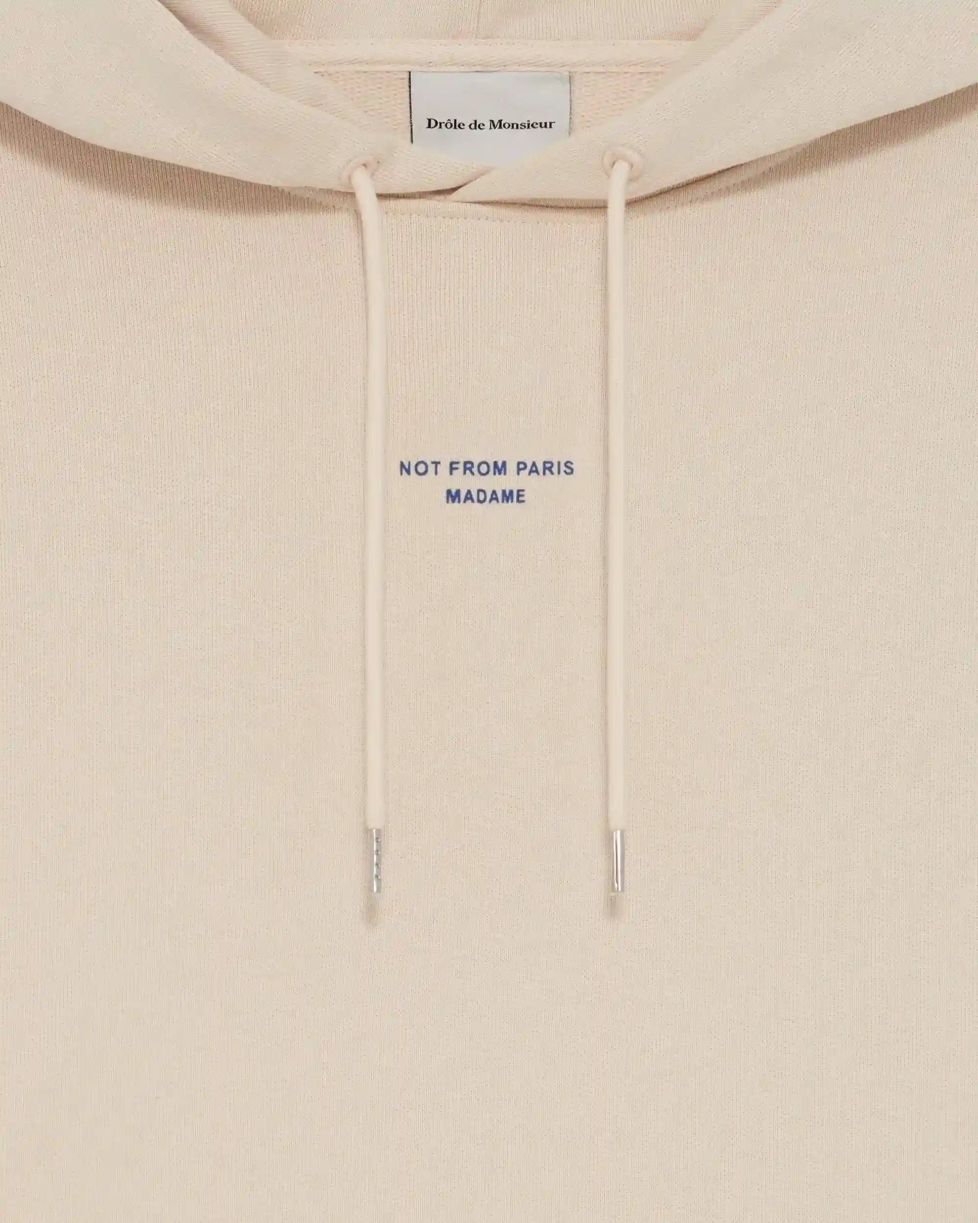 Drôle De Monsieur Hoodie Slogan Classique Hoodie Sand Baumwolle