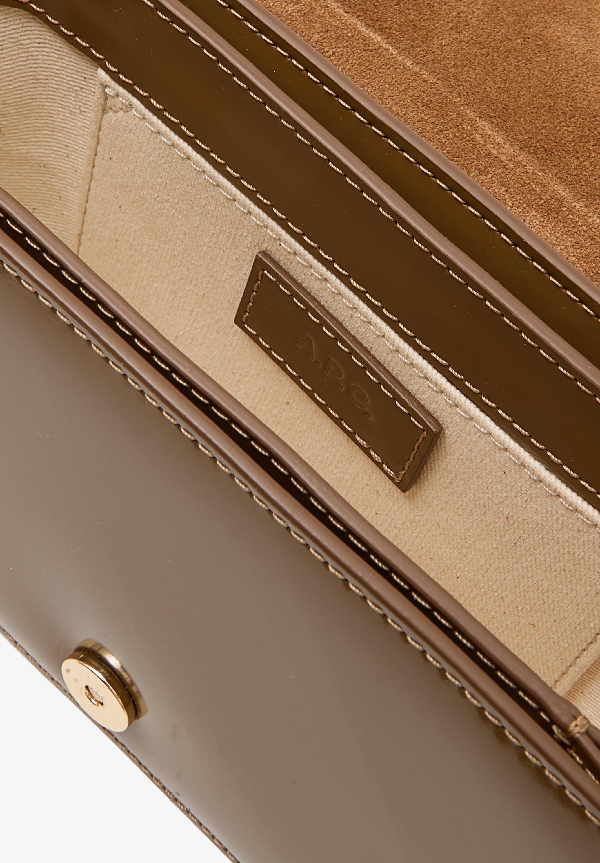 A.P.C. Le B-Side Small Tasche Leder Braun