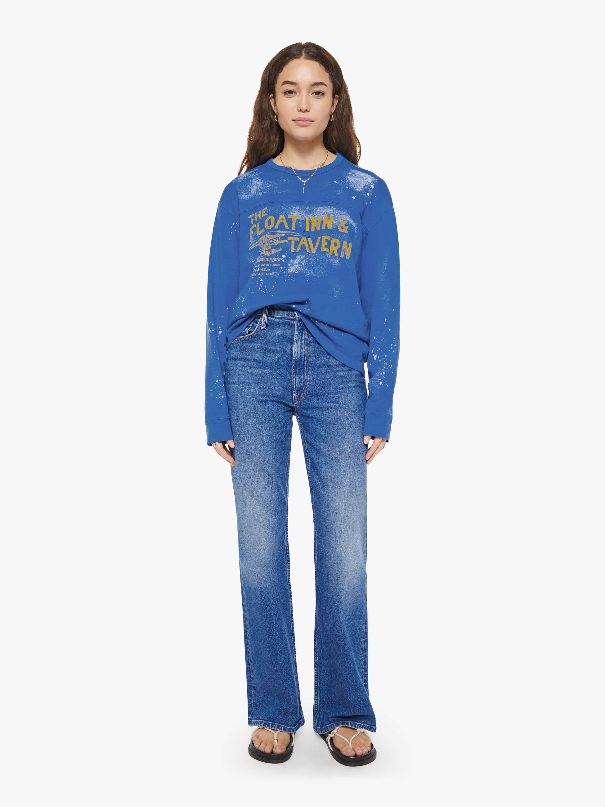 Mother Player T-Shirt Blau Float Inn & Tavern Langarm