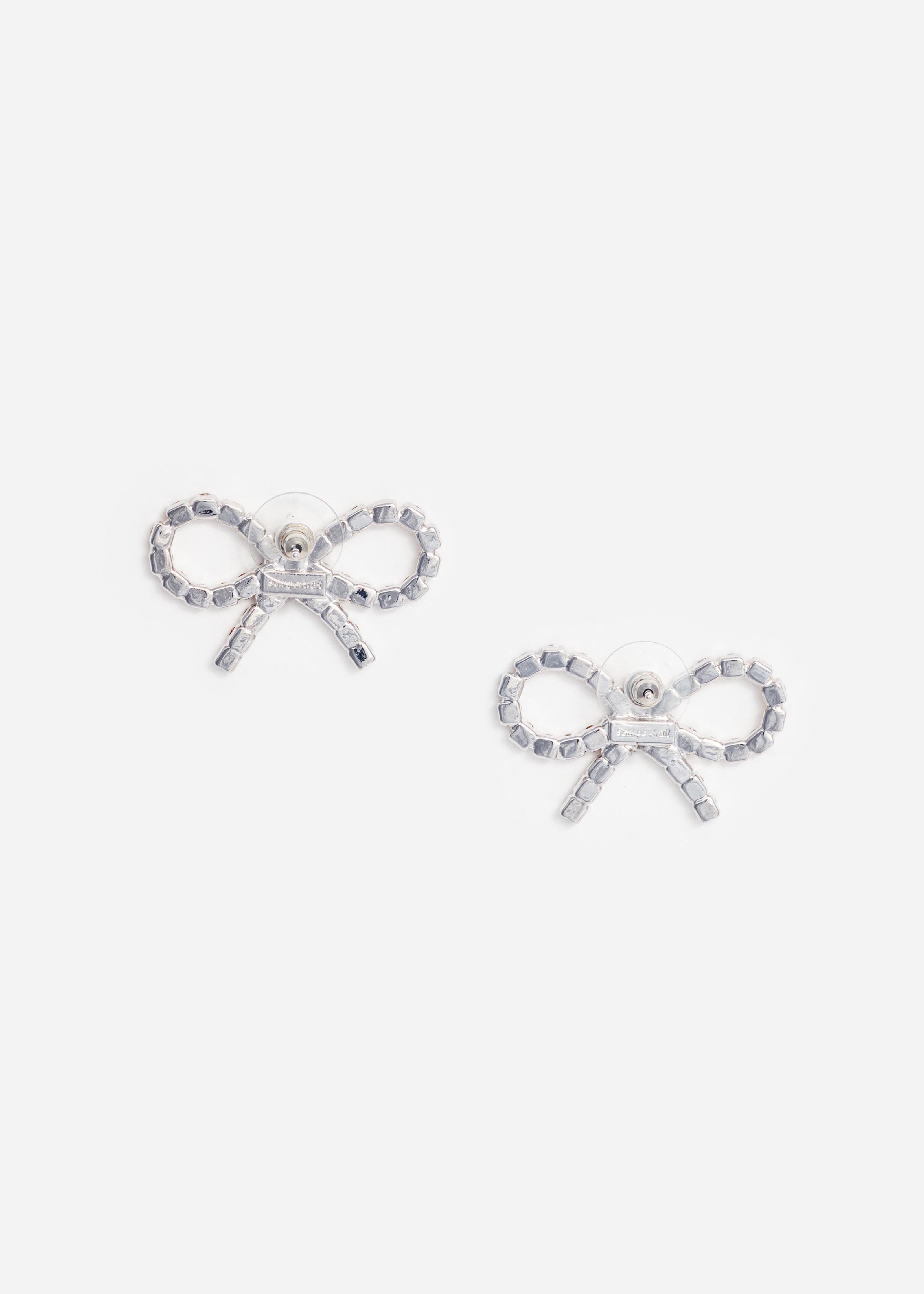 Self Portrait Mini Bow Crystal Ohrringe Silber Kristall