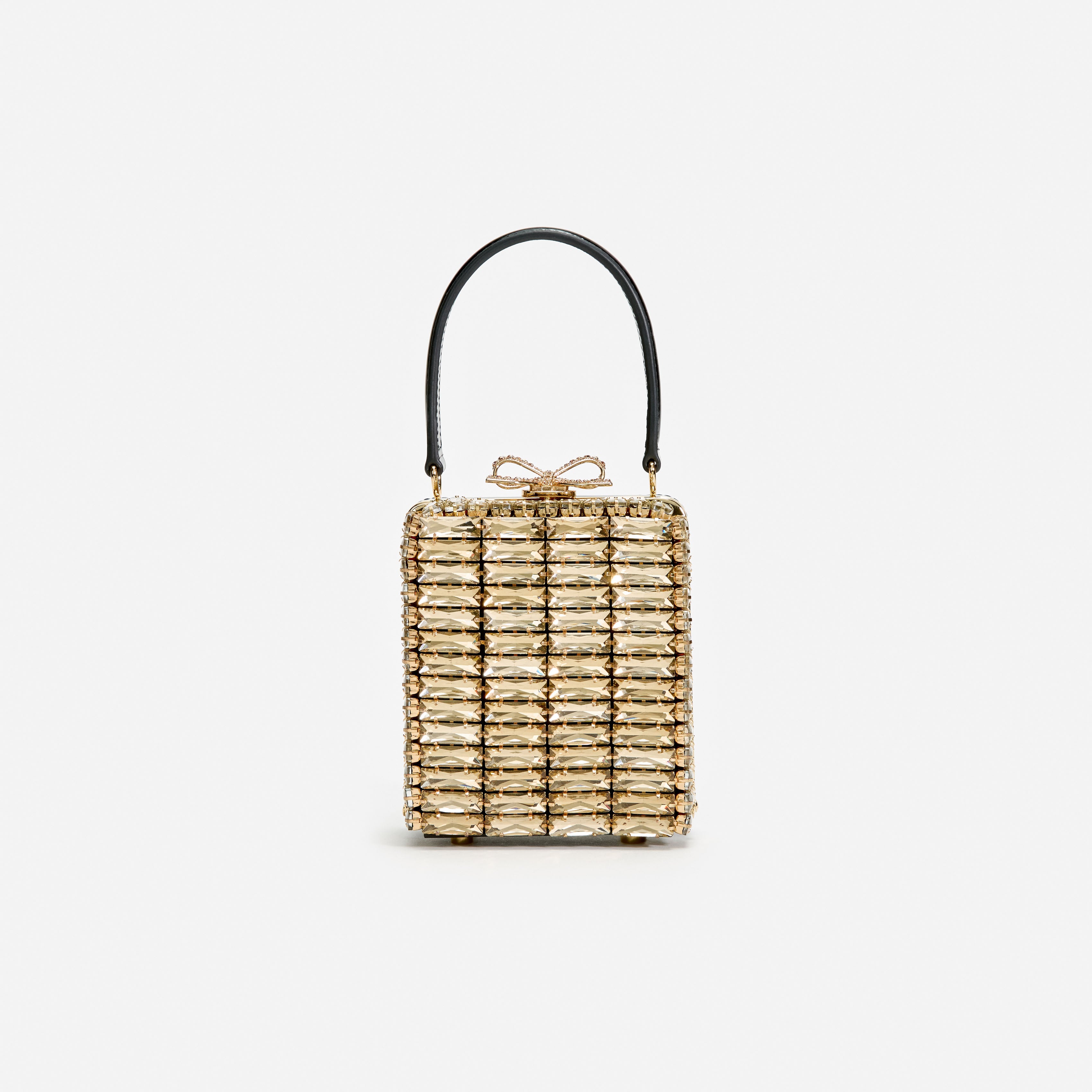 Self Portrait Gold Crystal Micro Tasche Gold One Size