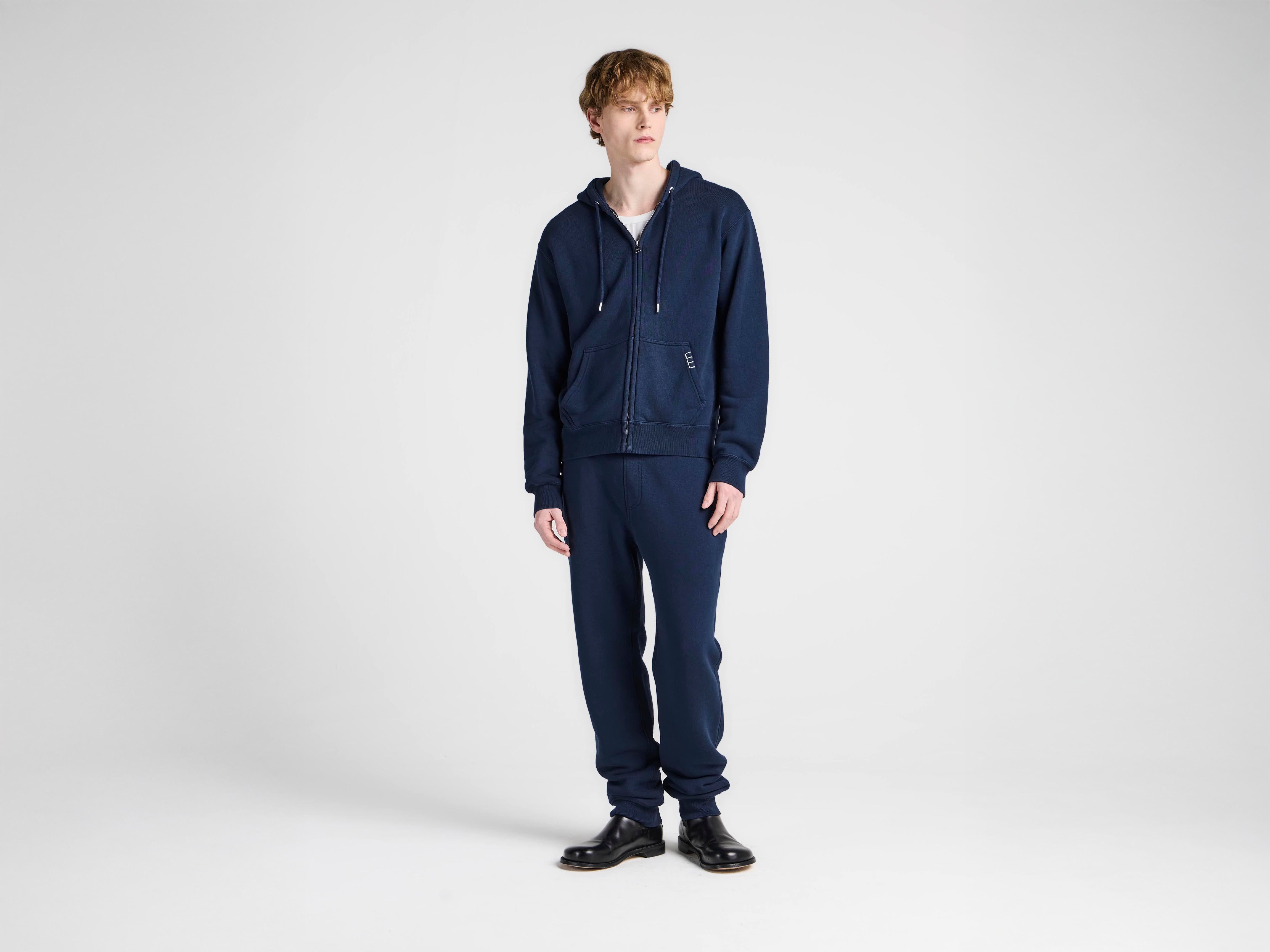 J.W.Anderson Front Zip Hoodie Navy Kapuzenjacke Herren