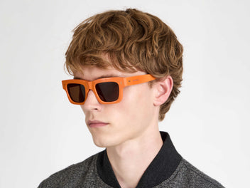 J.W.Anderson JWA02 Rectangular Sonnenbrille Havana