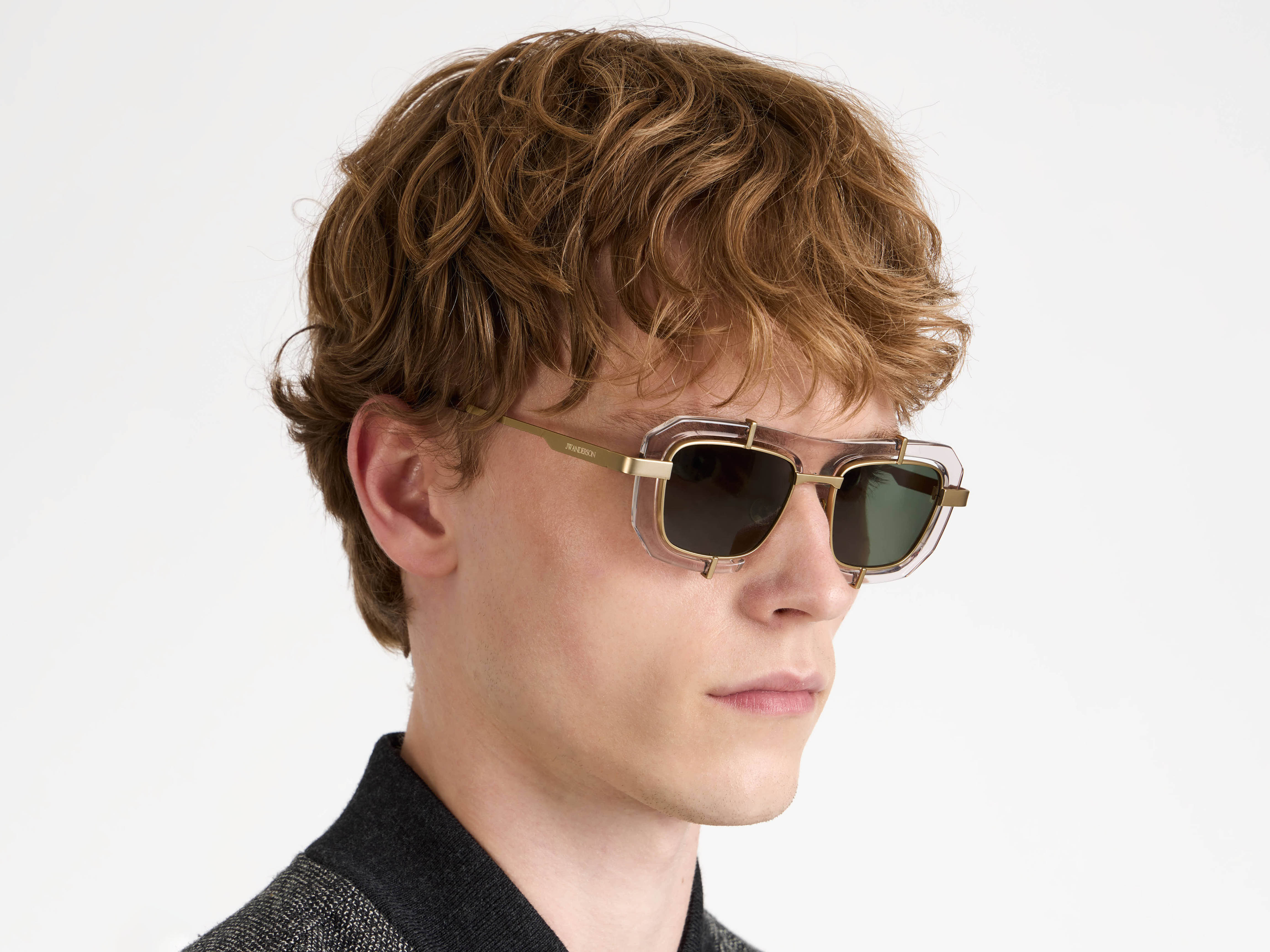 J.W.Anderson JWA03 Geometric Sonnenbrille Clear Unisex