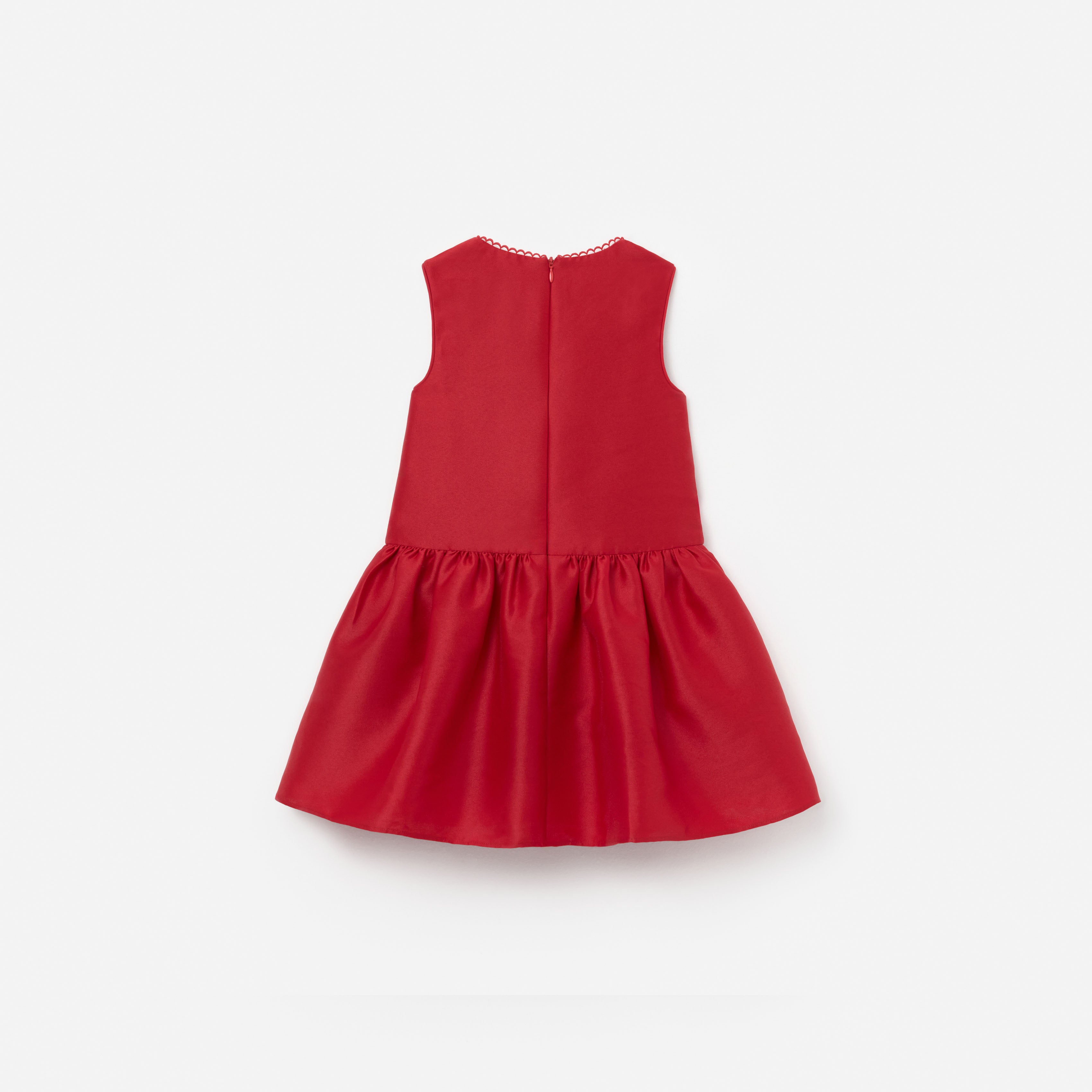 Self Portrait Red Taffeta Lace Dress Rot Mädchenkleid