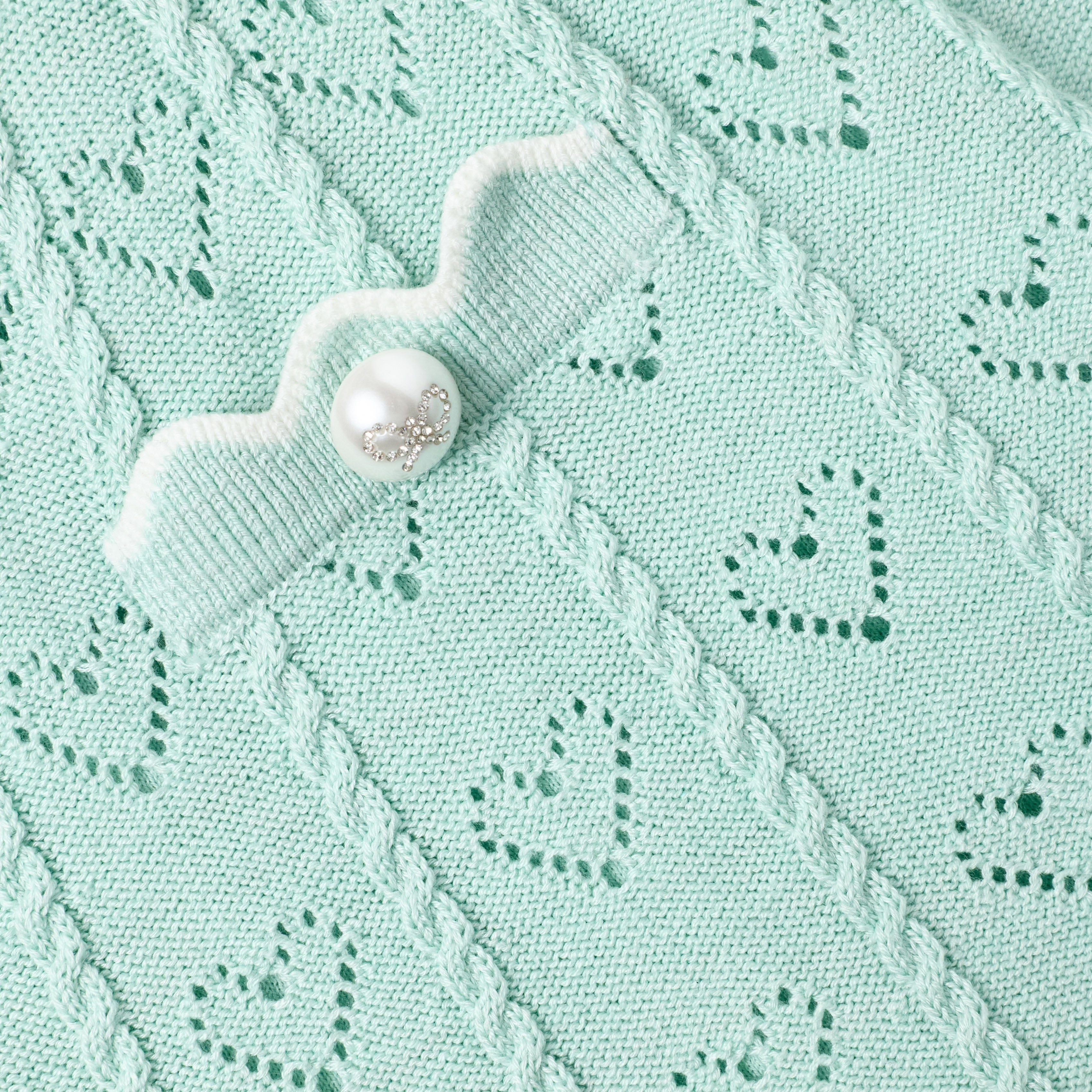 Self Portrait Bottoms Heart Knit Skirt Mint Kinder