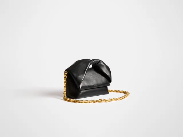 J.W.Anderson Twister Bag Medium Lederhandtasche Schwarz Nappa