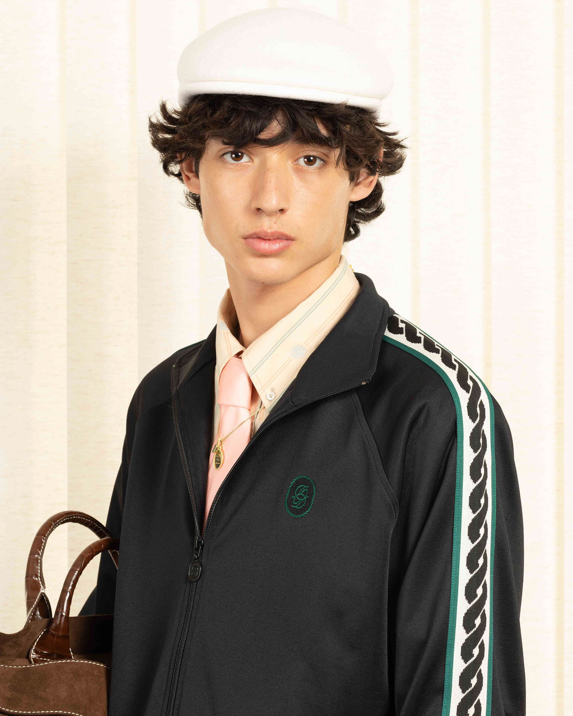 Drôle De Monsieur D Miroir Trackjacket Trackjacke Schwarz Baumwolle