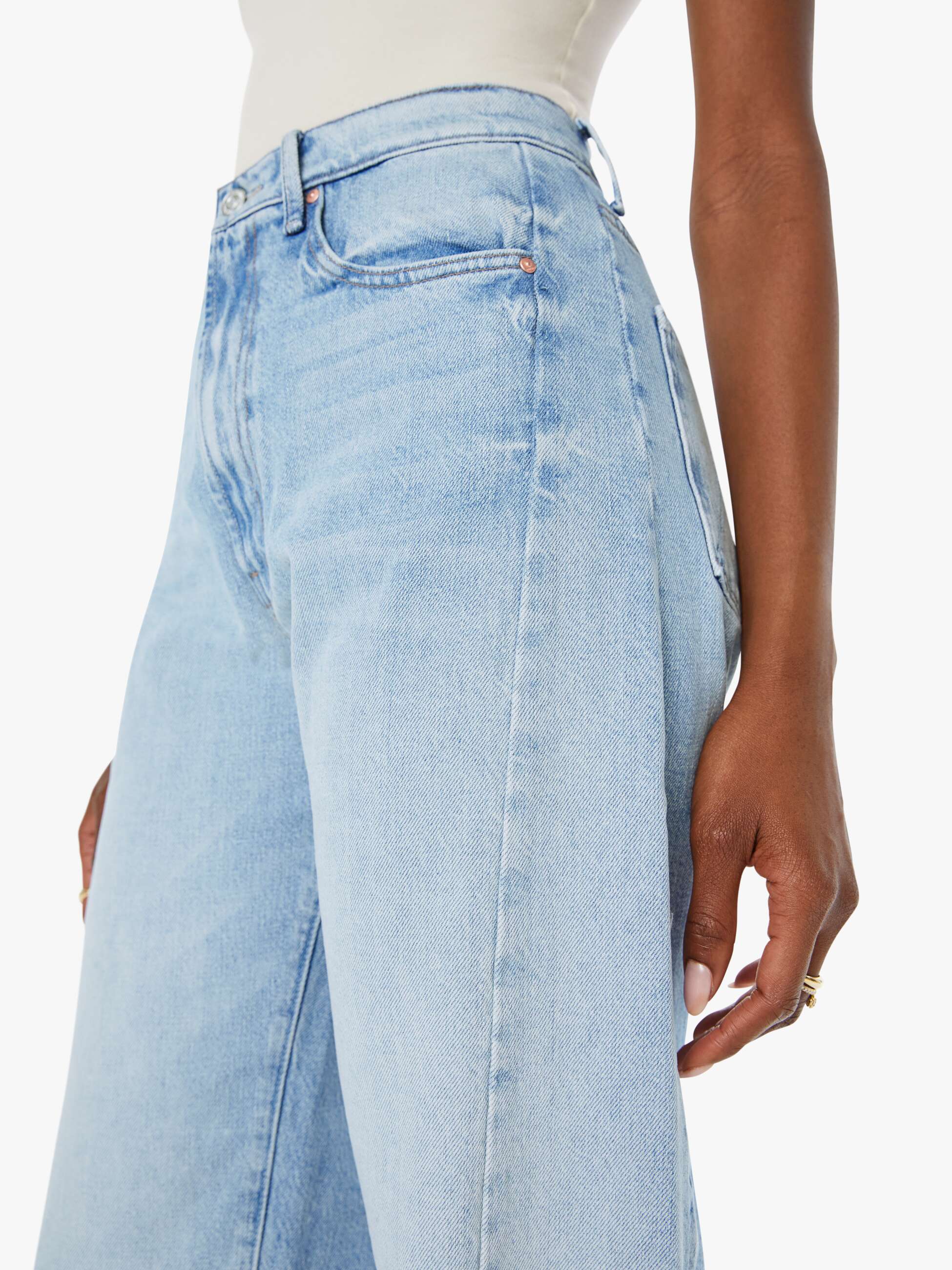 Mother The Half-Pipe Ankle Jeans This Is How I Roll hellblau