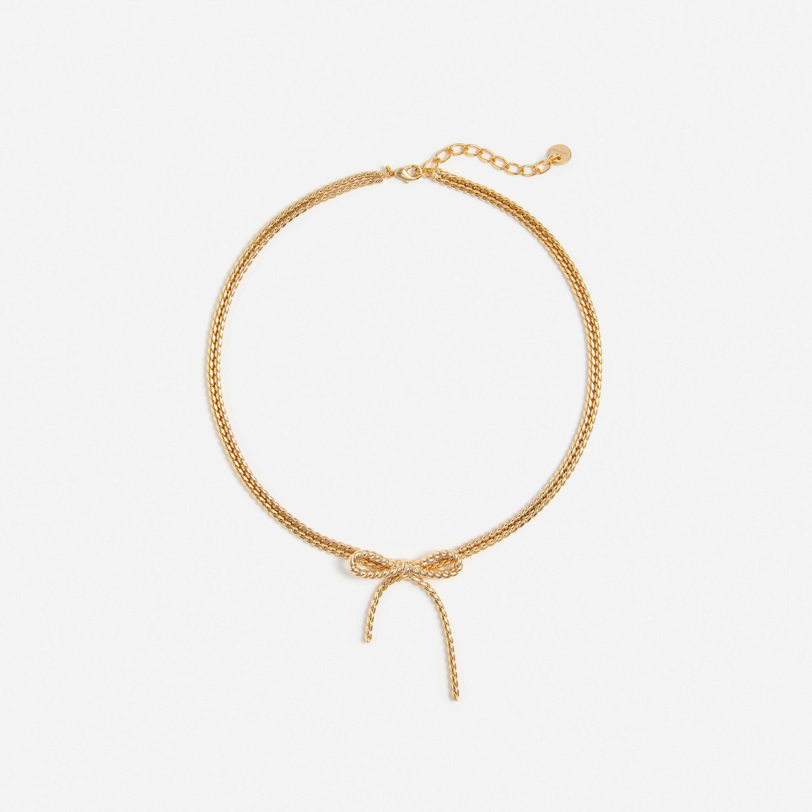 Self Portrait Gold Textured Bow Halskette Gold One Size Schleife