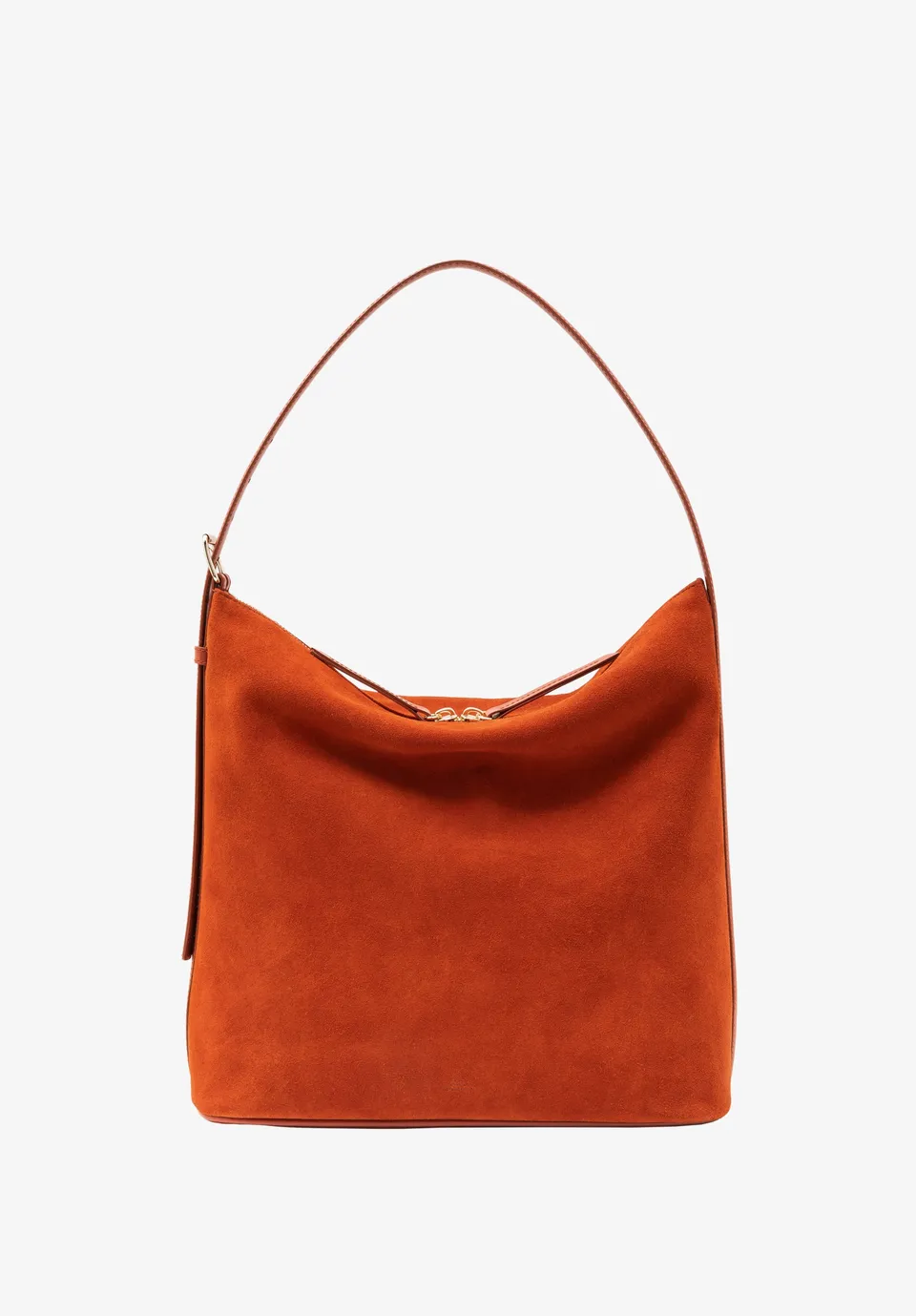 A.P.C. Vera Tasche Orange Wildleder Schultertasche