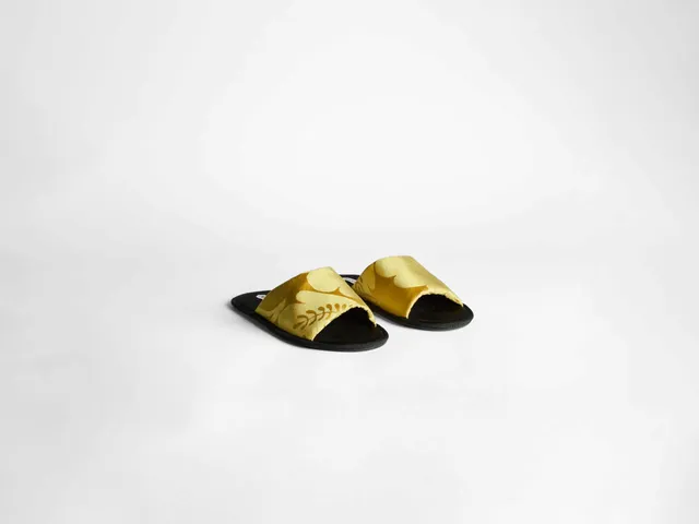 J.W.Anderson Open Toe Slides Citrine Seide Damen
