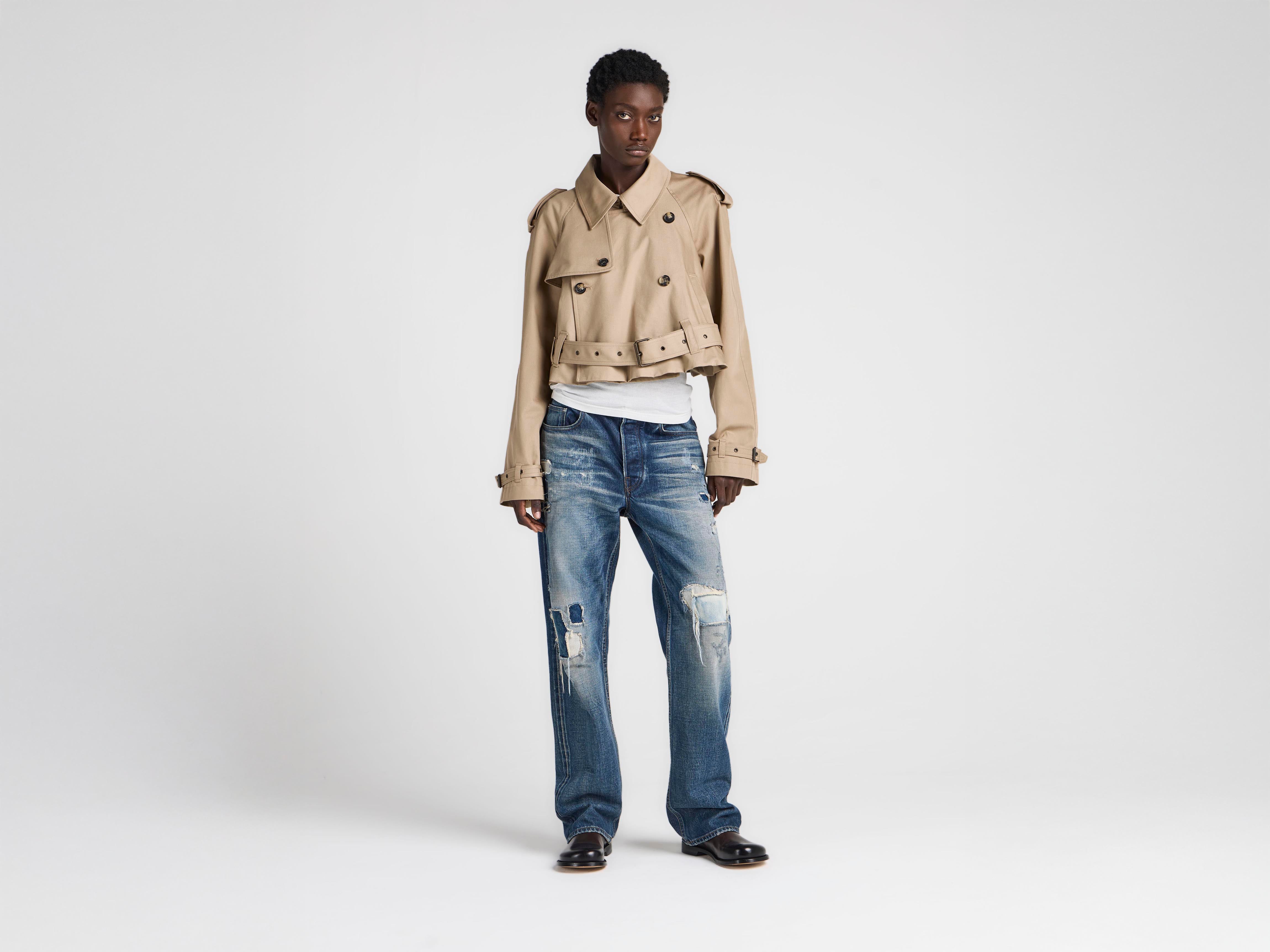 J.W.Anderson Cropped Trench Beige Baumwolle Damen