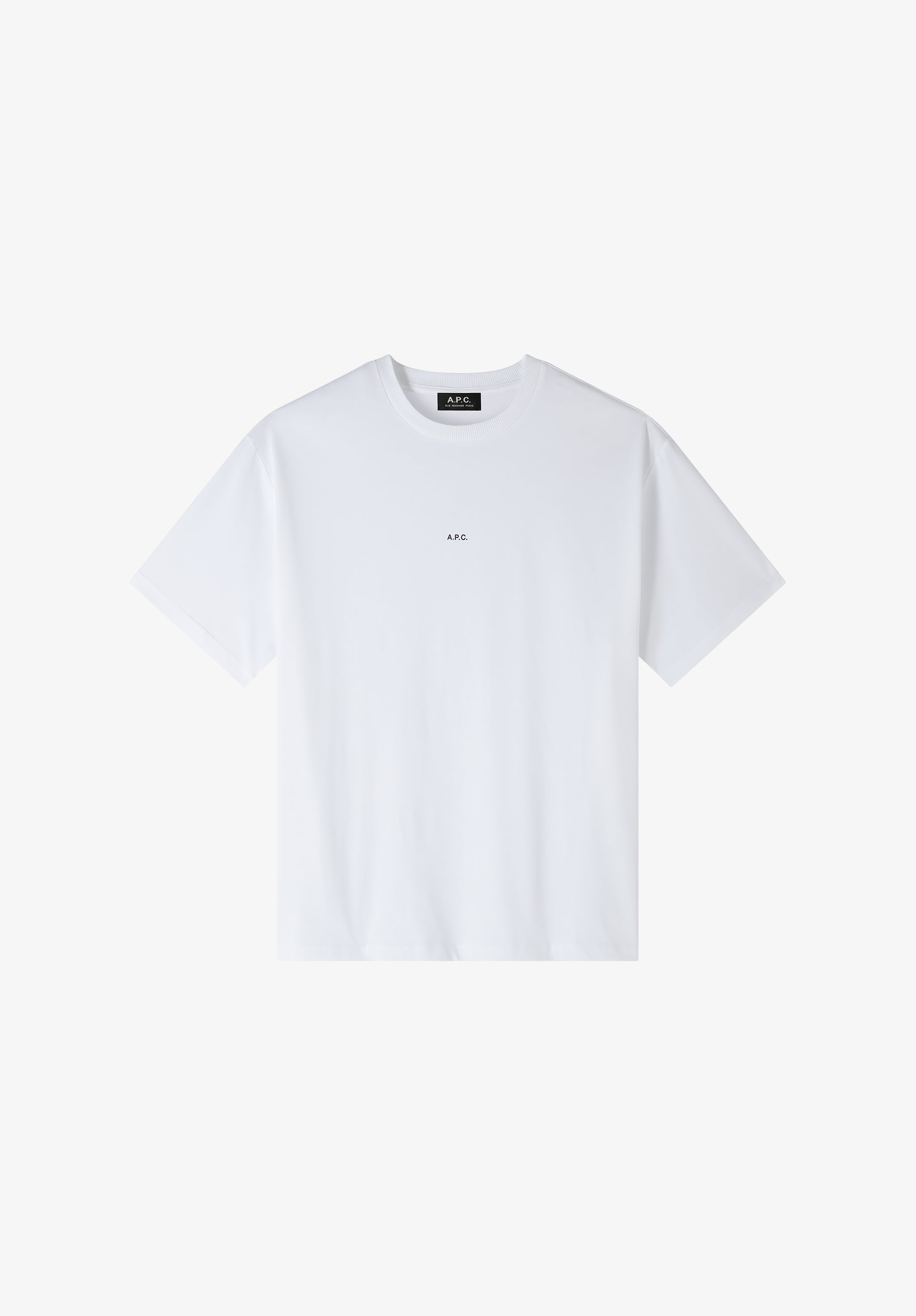 A.P.C. Boxy Micro Logo T-Shirt Herren M Weit Kurz GOTS Bio